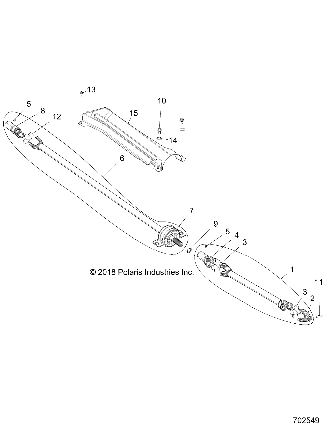 TRANSMISSION ARBRE PROPULSION AVANT POUR RZR XP 1000 MD 2019