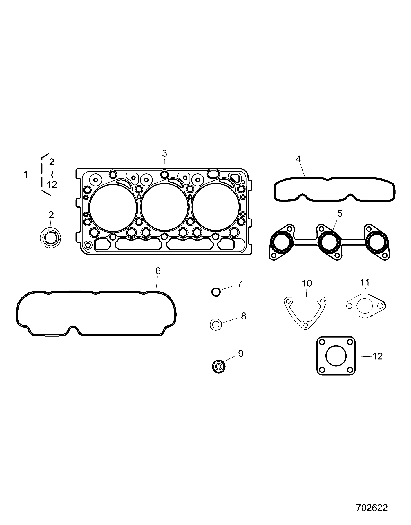 MOTEUR KIT DE JOINT DETANCHEITE SUPERIEUR POUR RANGER DIESEL HD TRACTOR EPS EUAPLA 2022