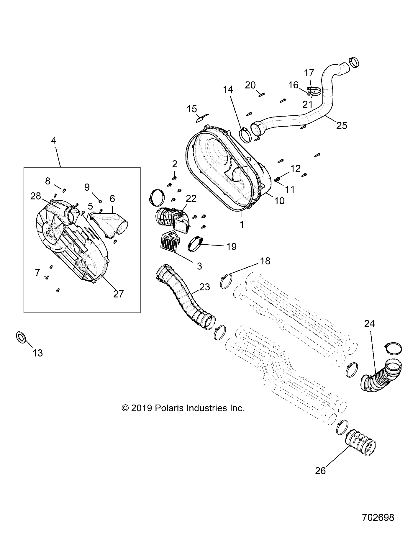 TRANSMISSION CARTER DEMBRAYAGE POUR GENERAL 4 1000 DELUX OPT1 2020