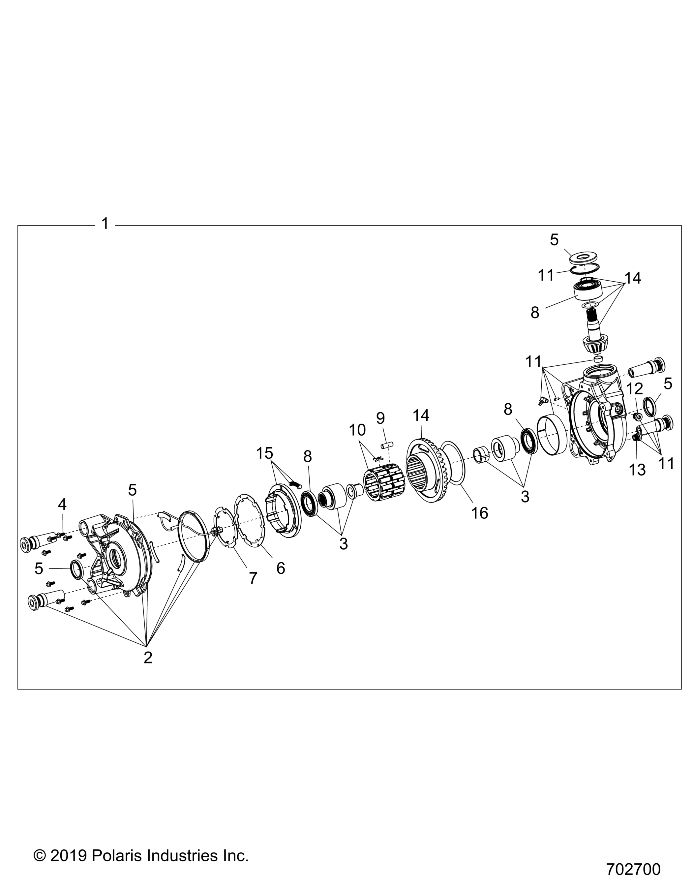 TRANSMISSION BOITE AVANT POUR RZR PRO XP DELUXE R03 2023