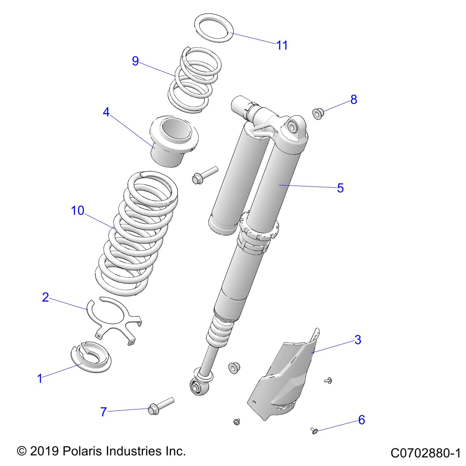 SUSPENSION REAR SHOCK MOUNTING POUR RZR PRO XP 4 2020