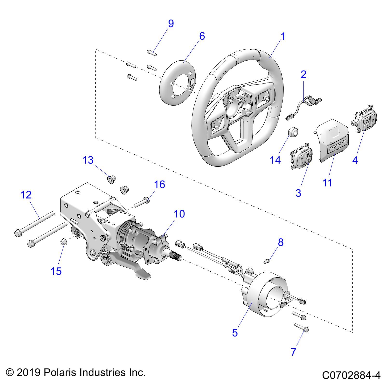 STEERING UPPER PREMIUMULTIMATE POUR RZR PRO XP 4 ULTIMATE 2022