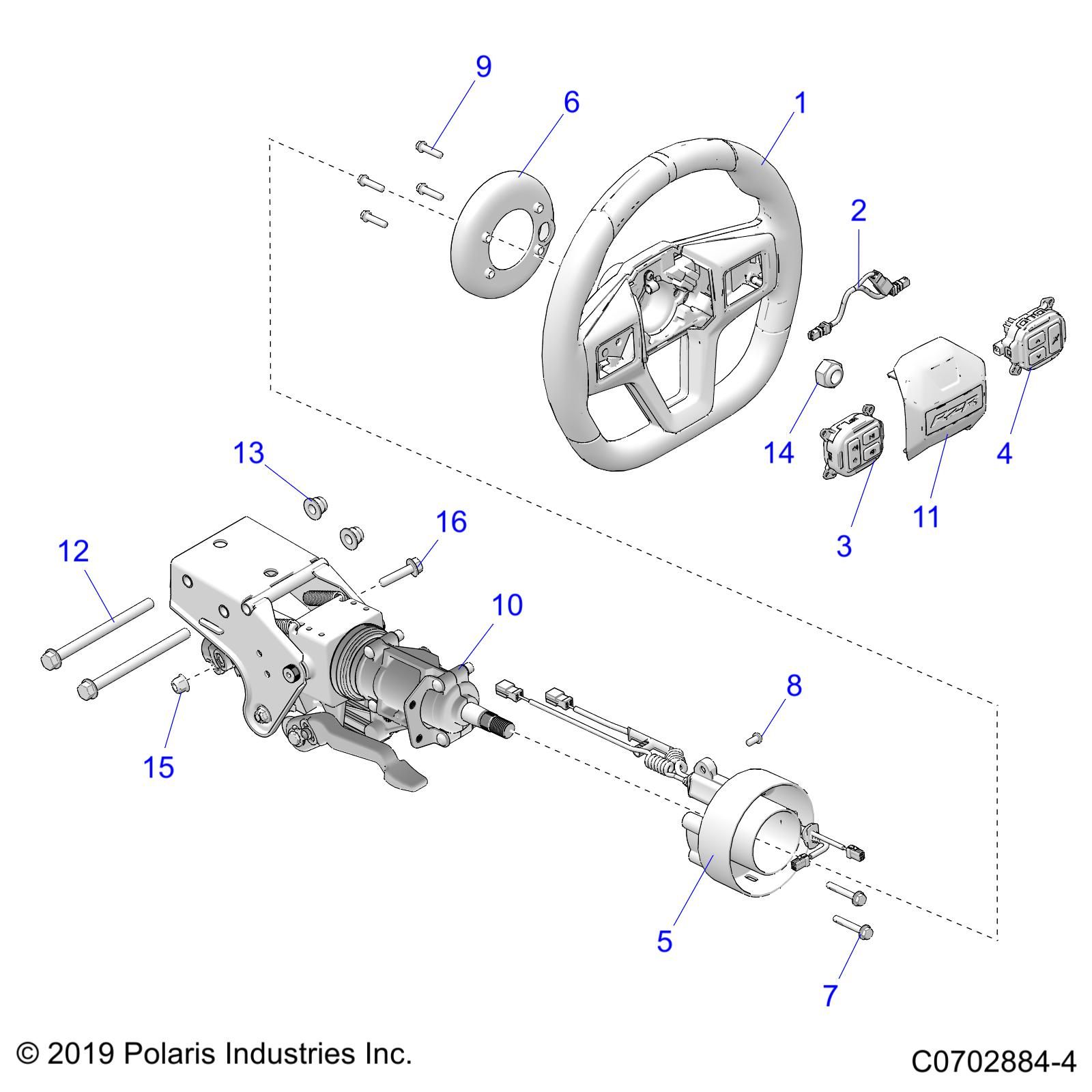 STEERING UPPER PREMIUMULTIMATE POUR RZR PRO XP DELUXE 3PC INTL R01 2023