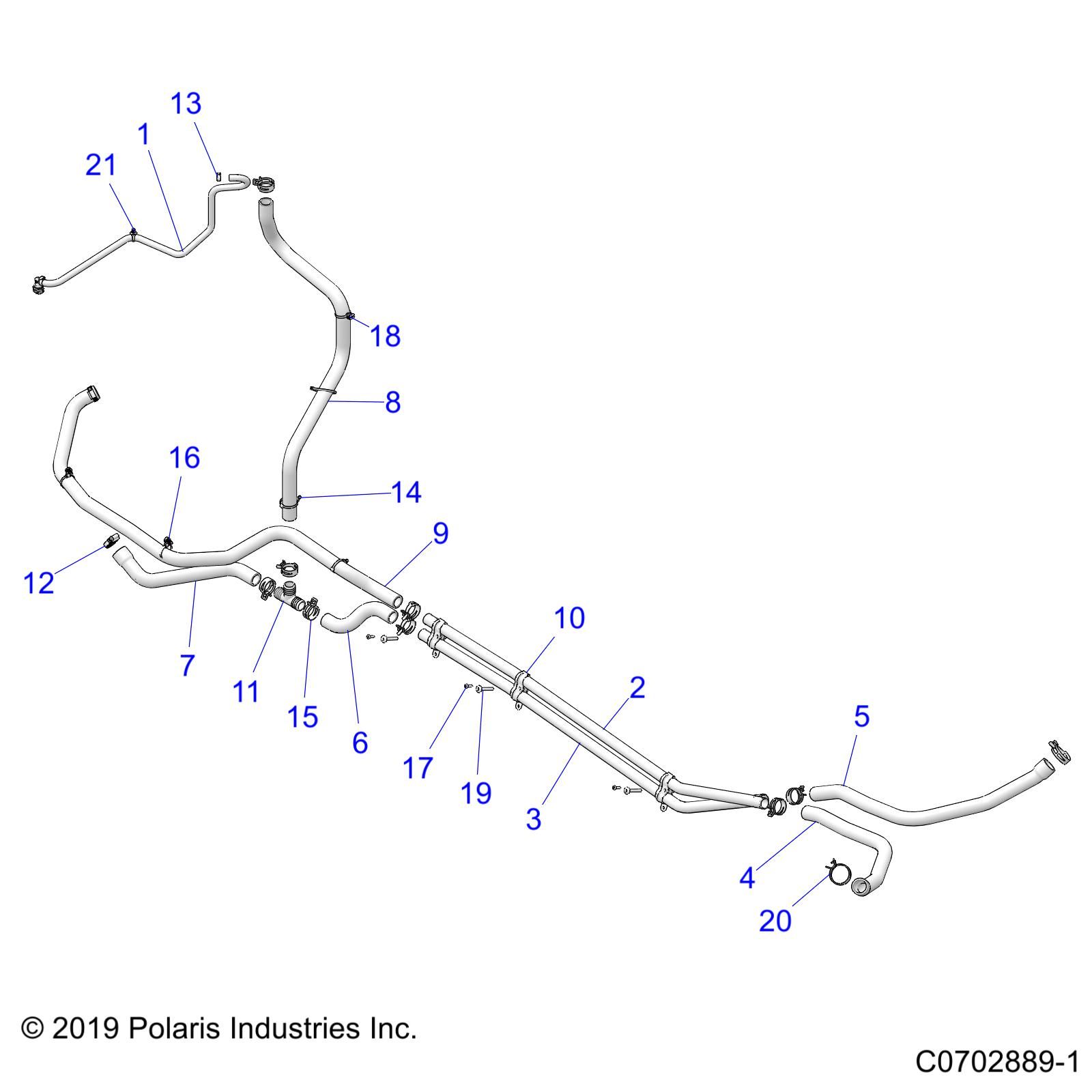 ENGINE COOLING ROUTING ENGINE POUR RZR PRO XP ULTIMATE 2022