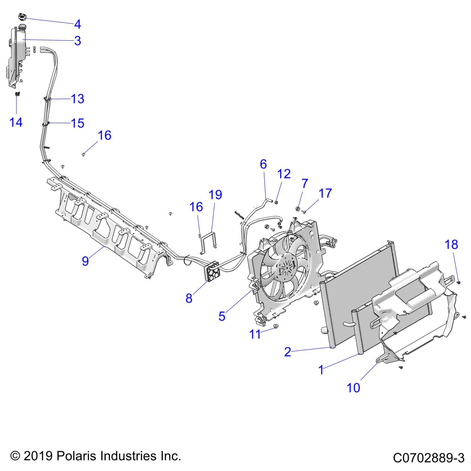 MOTEUR MONTAGE RADIATEUR POUR RZR PRO XP SPORT R01 2023