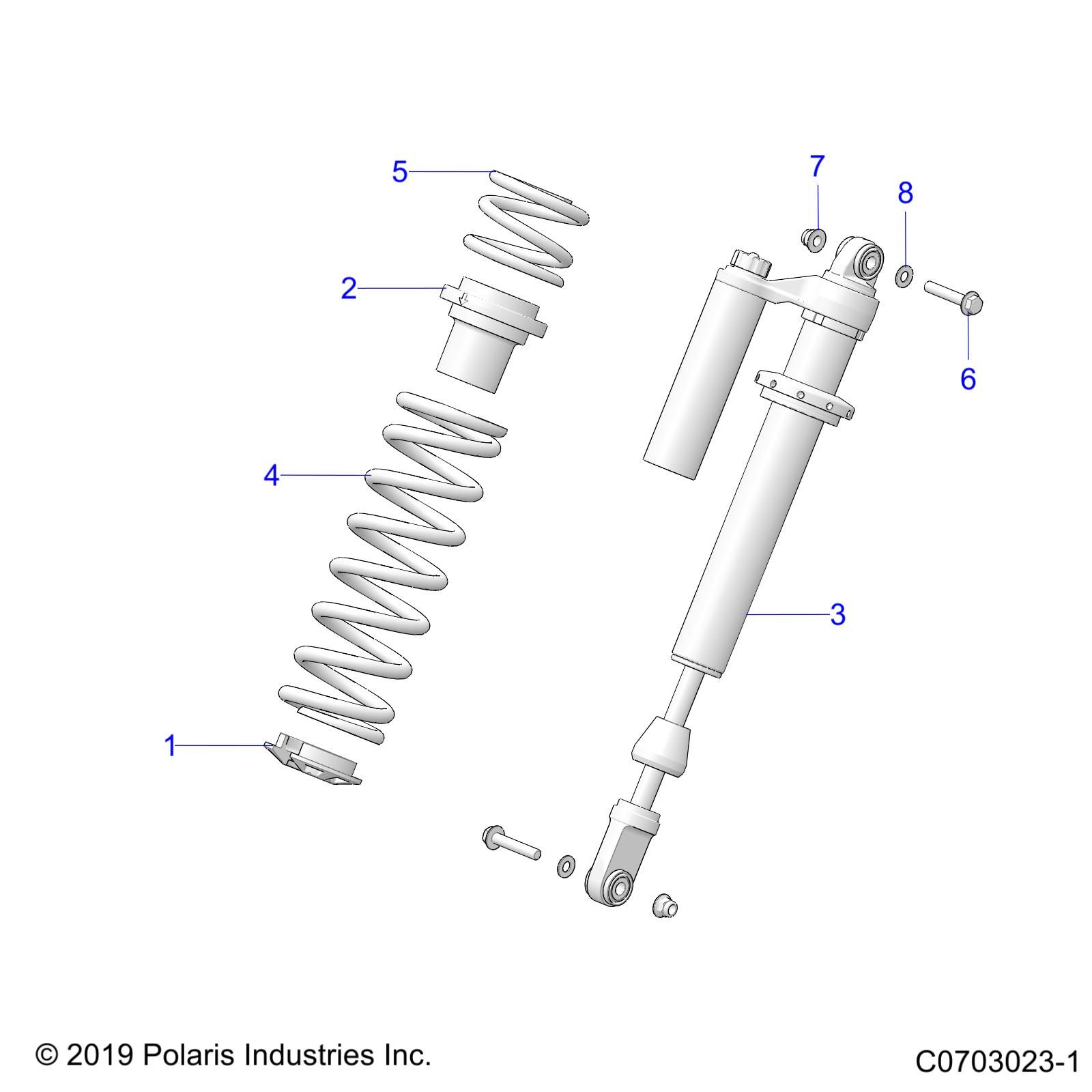 SUSPENSION FRONT SHOCK MOUNTING STANDARDPREMIUM POUR RZR PRO XP 4 PREMIUM R01 2023