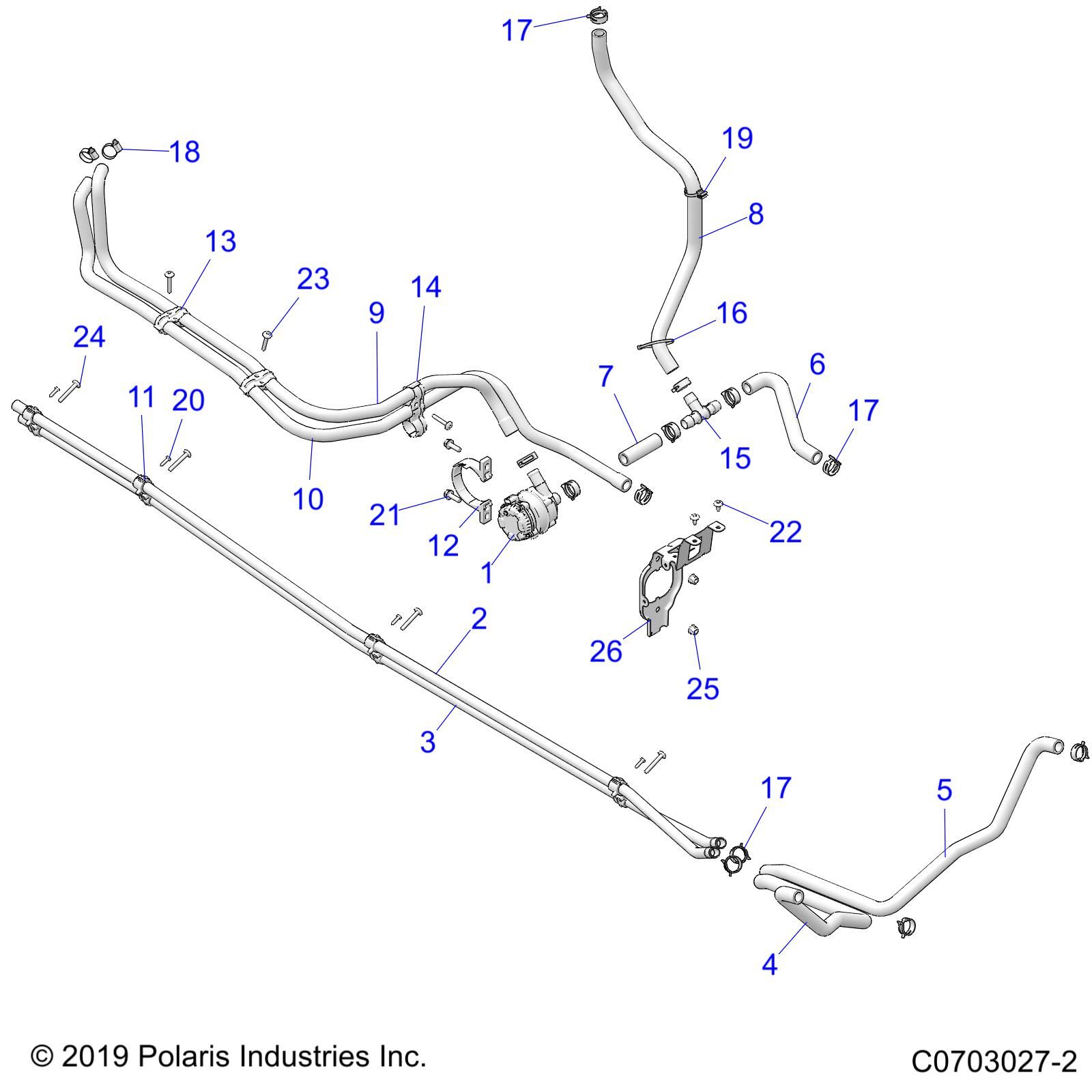 ENGINE COOLING ROUTING MANIFOLD POUR RZR PRO XP 4 PREMIUM R01 2023