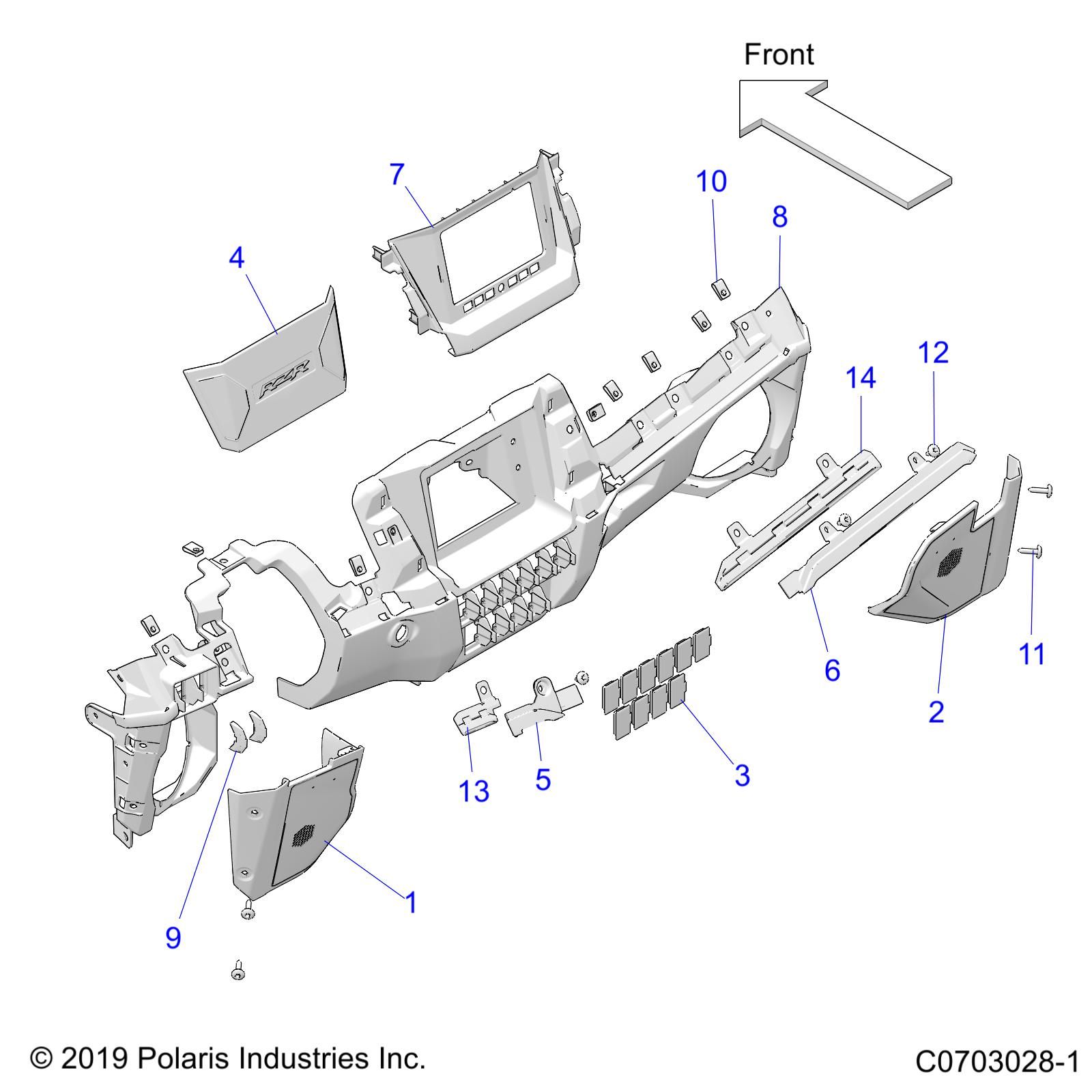 BODY DASH LOWER RIDE COMMAND POUR RZR PRO R 2022