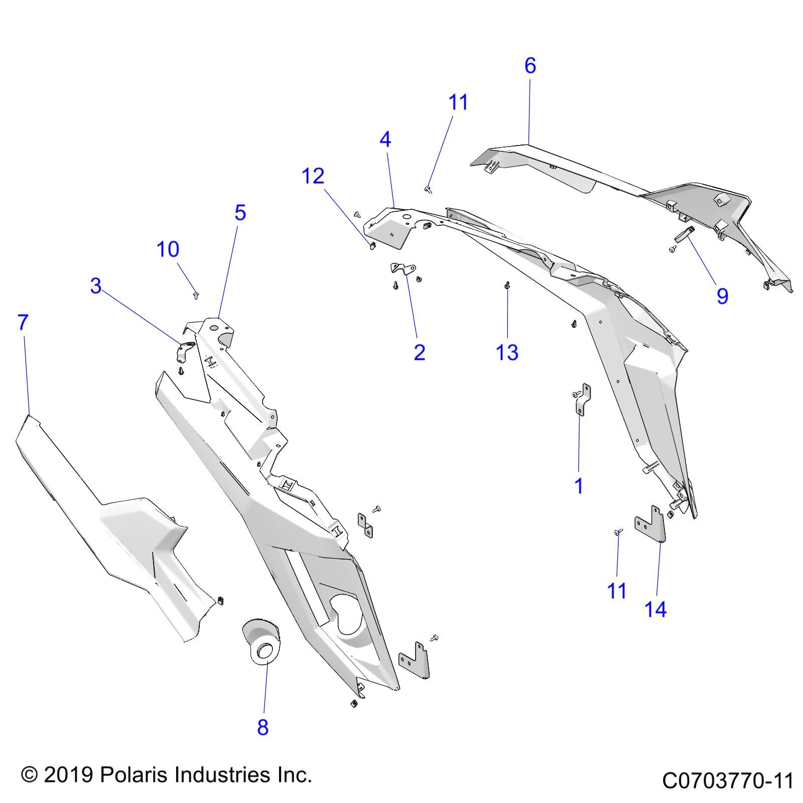 CARROSSERIE AILES ARRIEGRAVERE POUR RZR64TMP 4 2022