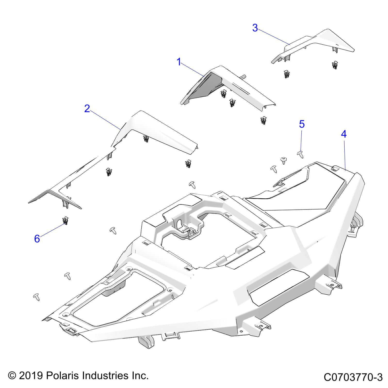 CARROSSERIE TABLEAU DE BORDS SUPERIEUR POUR RZR PRO R 2022