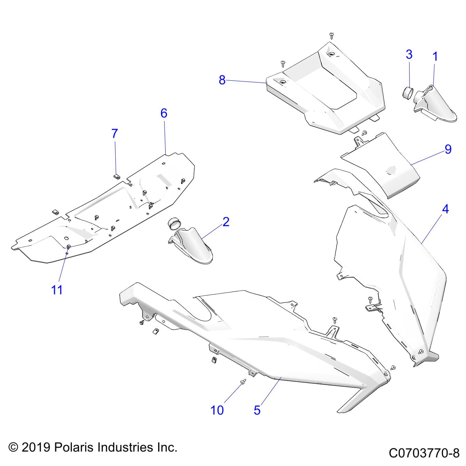 CARROSSERIE CAPOT POUR RZR PRO XP 4 2020