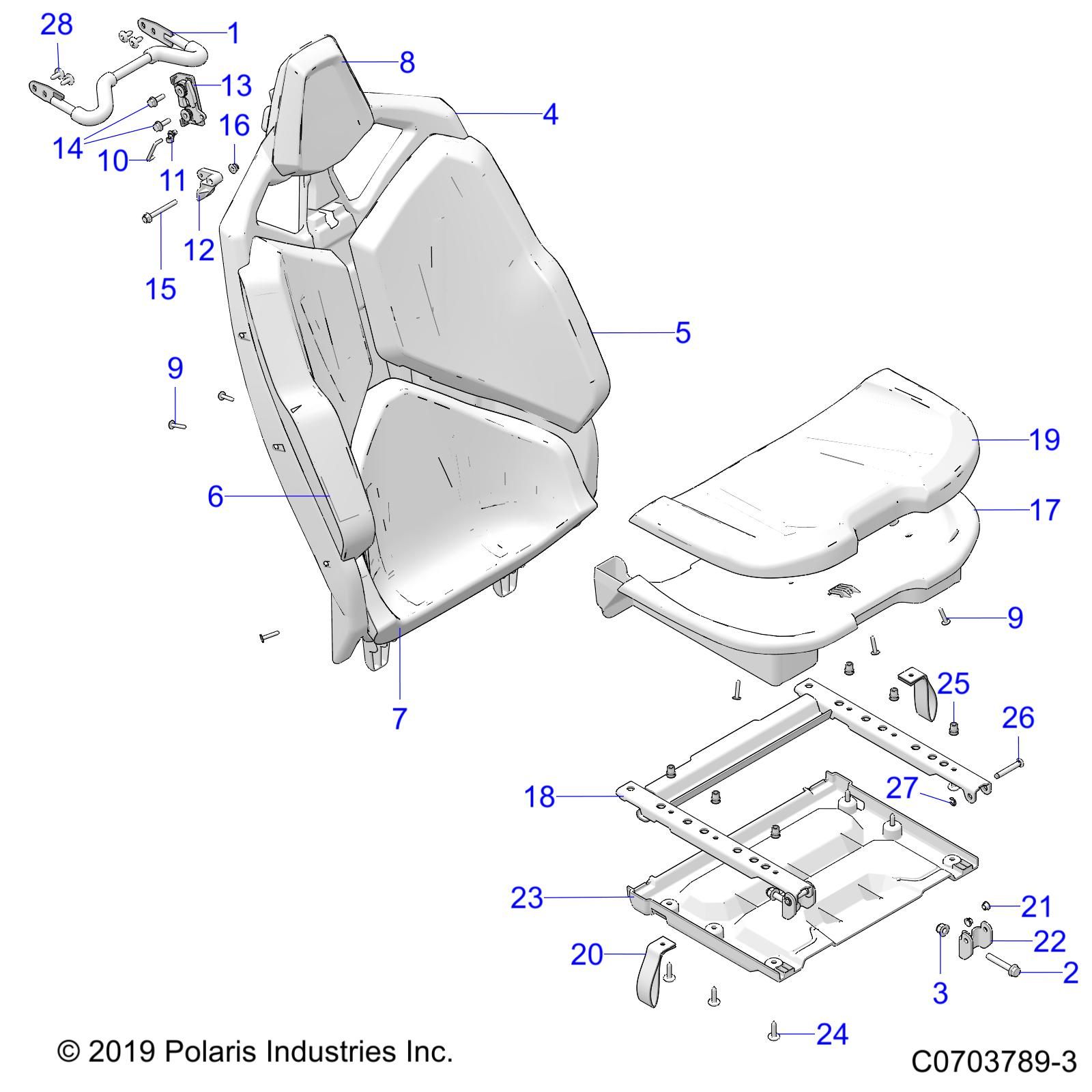 CARROSSERIE ASSEMBLAGE SIEGRAVEGE ARRIEGRAVERE POUR RZR64TMP 4 2022