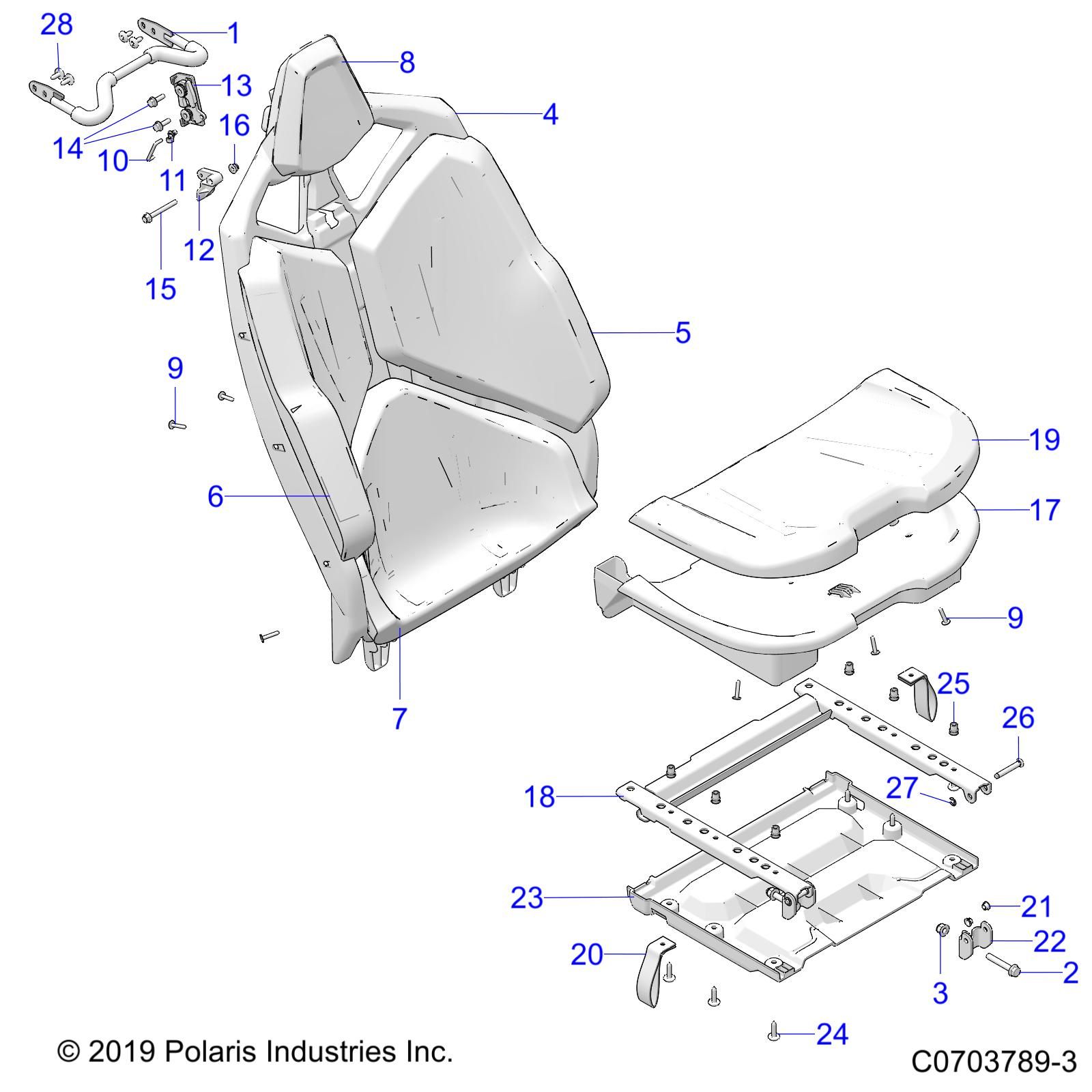 CARROSSERIE ASSEMBLAGE SIEGRAVEGE ARRIEGRAVERE POUR RZR64TMP 4 2022