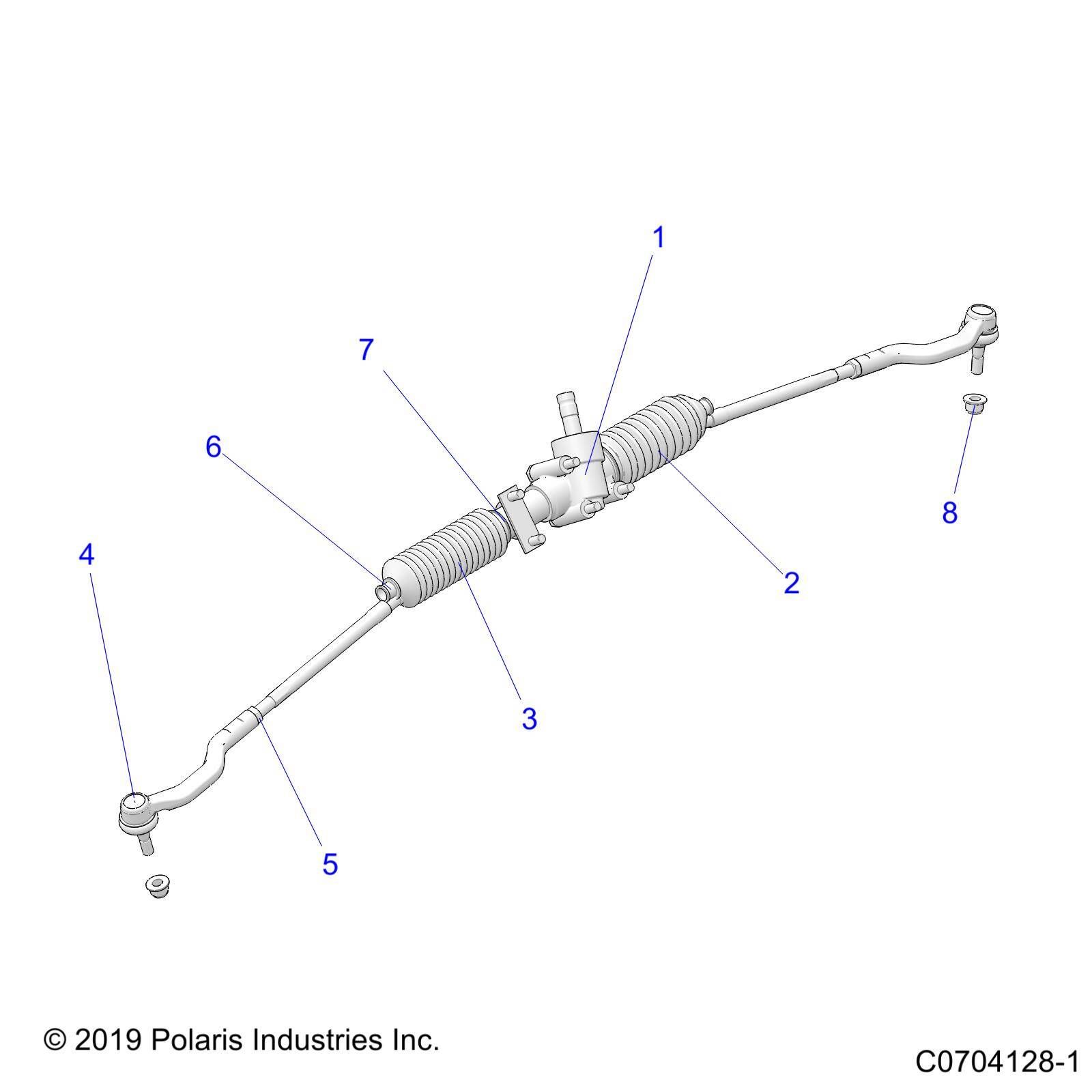 STEERING RACK AND PINION POUR RZR XP 1000 SPORT R01 2023