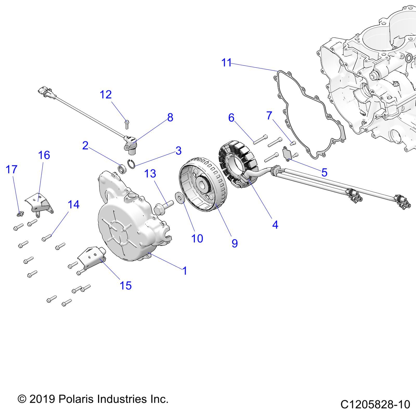 MOTEUR STATOR ET VOLANT MOTEUR POUR RZR64TMP 4 2022