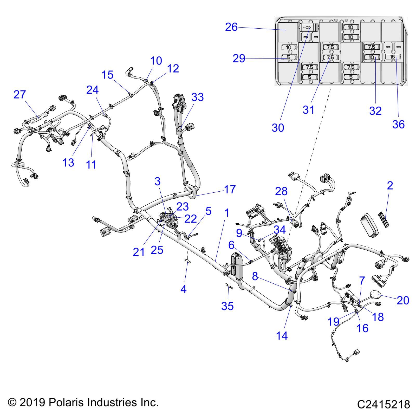 ELECTRICAL WIELECTRICAL WIRE HARNESS CHASSIS POUR RZR PRO XP 2020