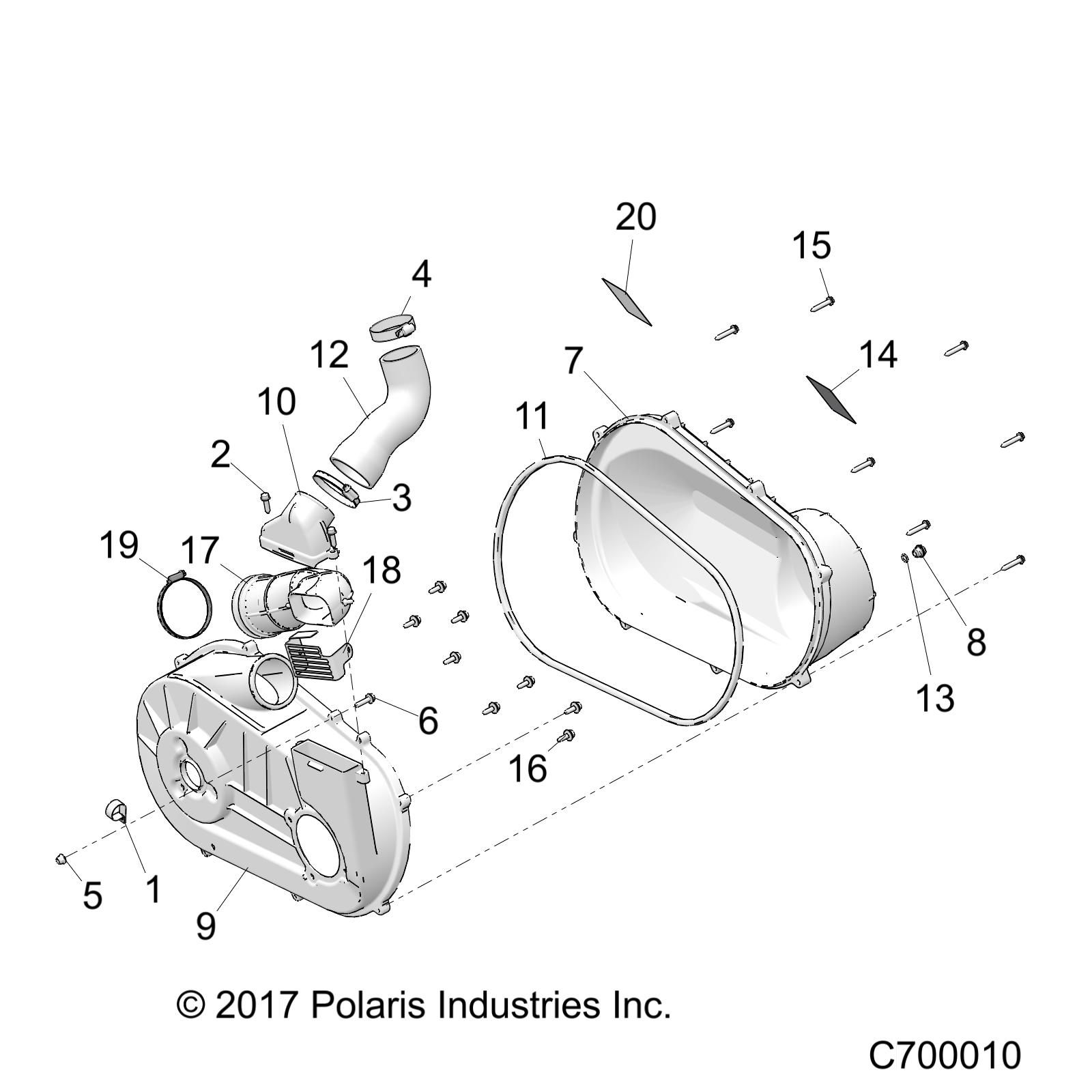 TRANSMISSION CARTER DEMBRAYAGE POUR RANGER 500 2022