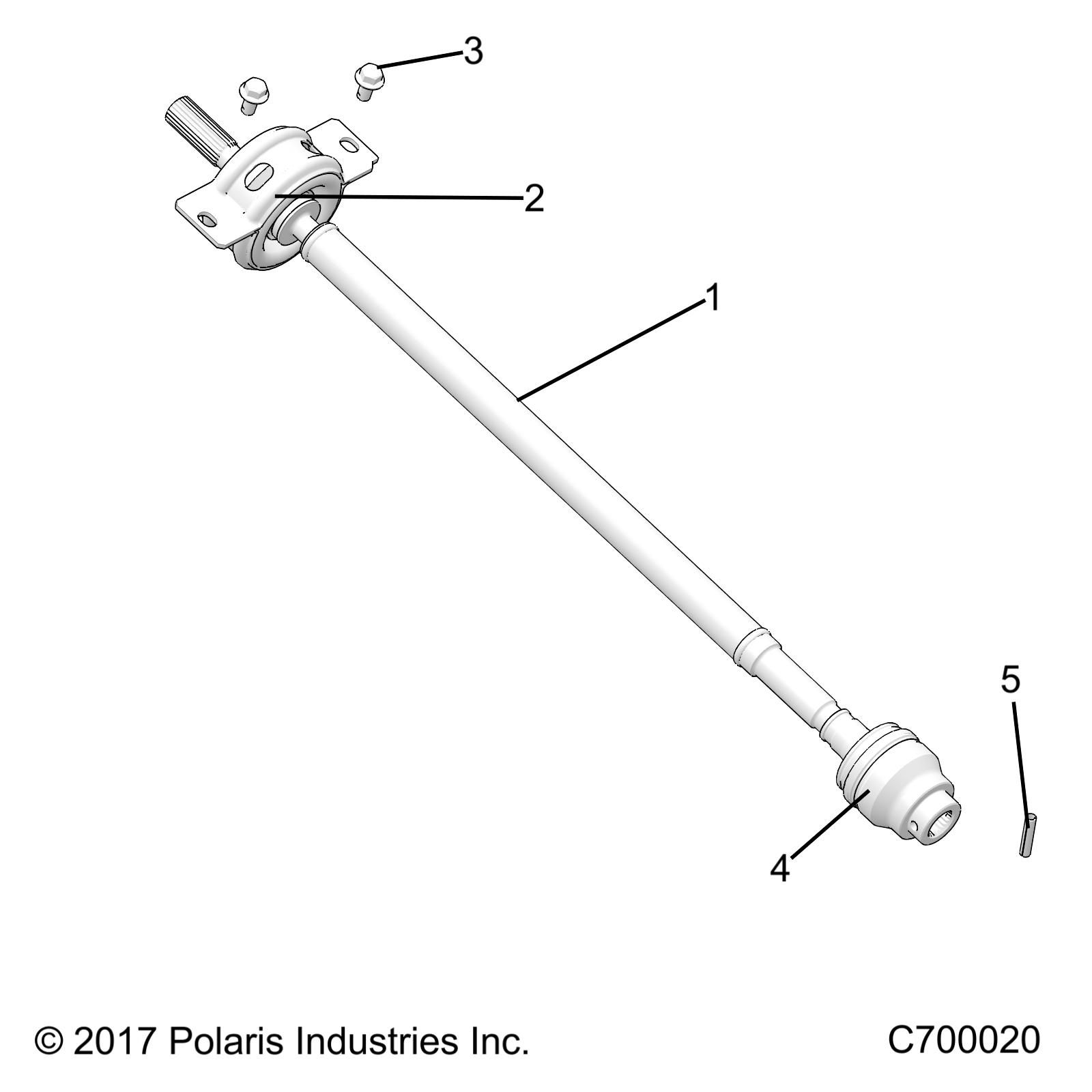 TRANSMISSION ARBRE PROPULSION AVANT POUR RANGER XP 1000 EPS EUTRZUG 2022