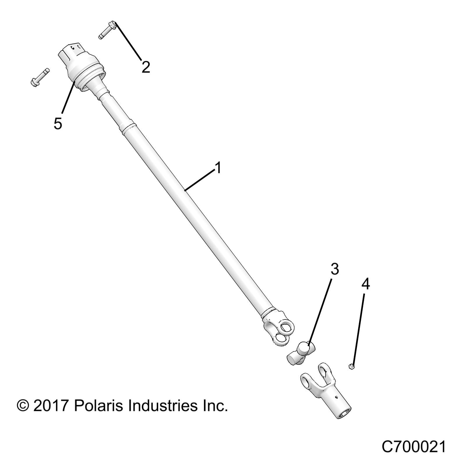 TRANSMISSION ARBRE PROPULSION ARRIERE POUR RANGER XP 1000 EPS EUTRZUG 2022