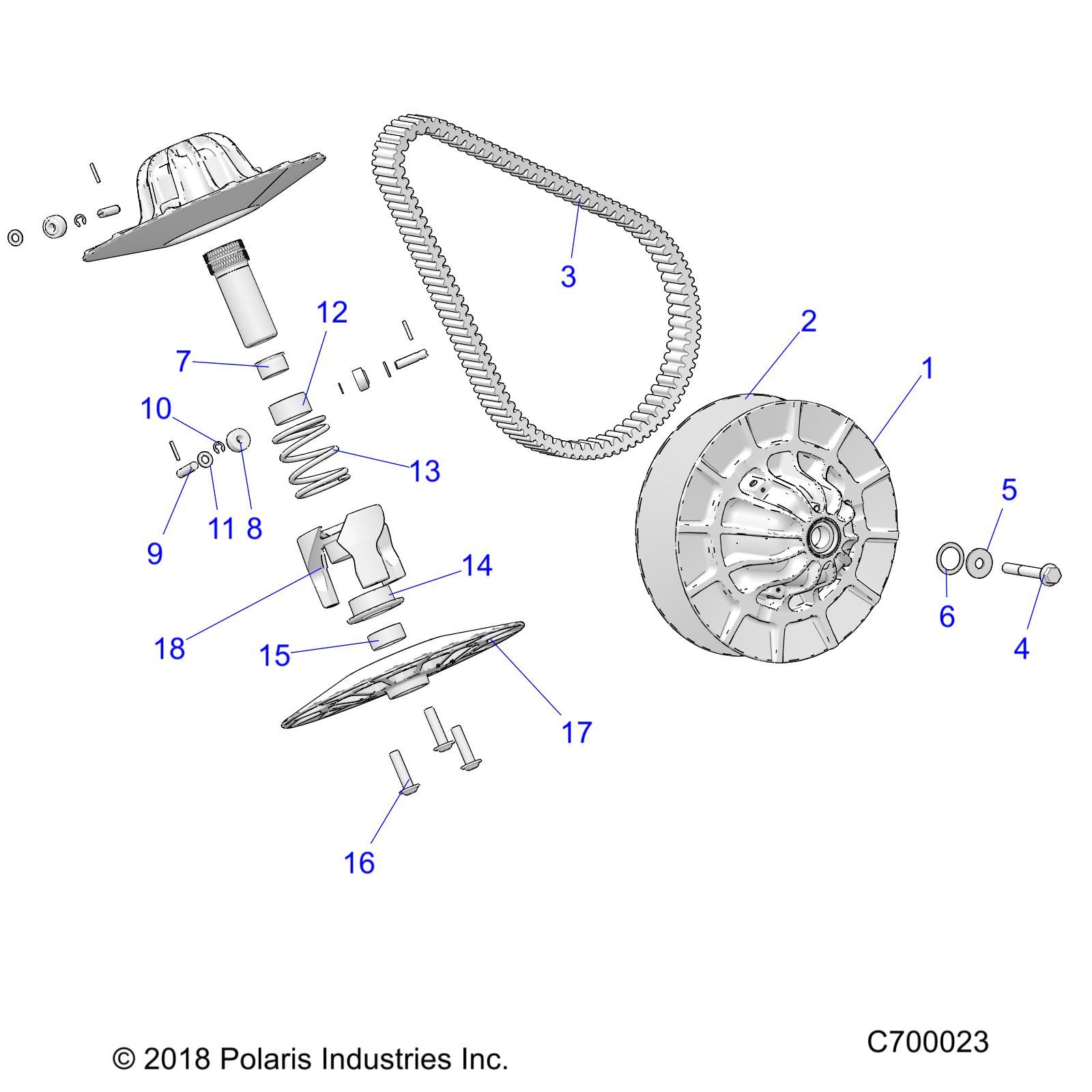 TRANSMISSION EMBRAYAGE SECONDAIRE POUR RANGER 1000 FACTORY CHOICE 2019