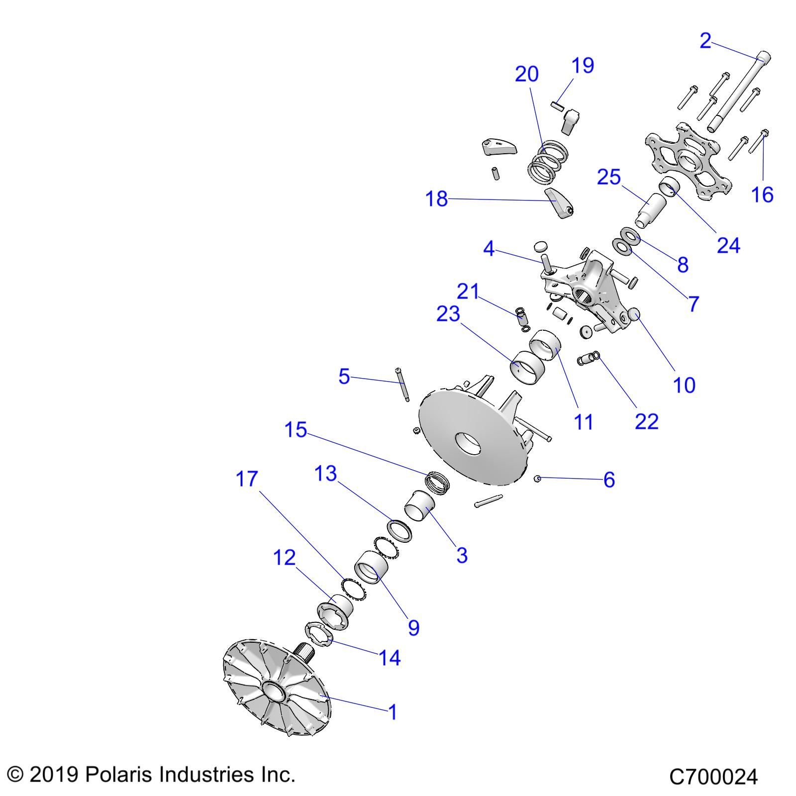 TRANSMISSION EMBRAYAGE PRIMAIRE POUR RANGER XP1000 EPS NSTR 2018