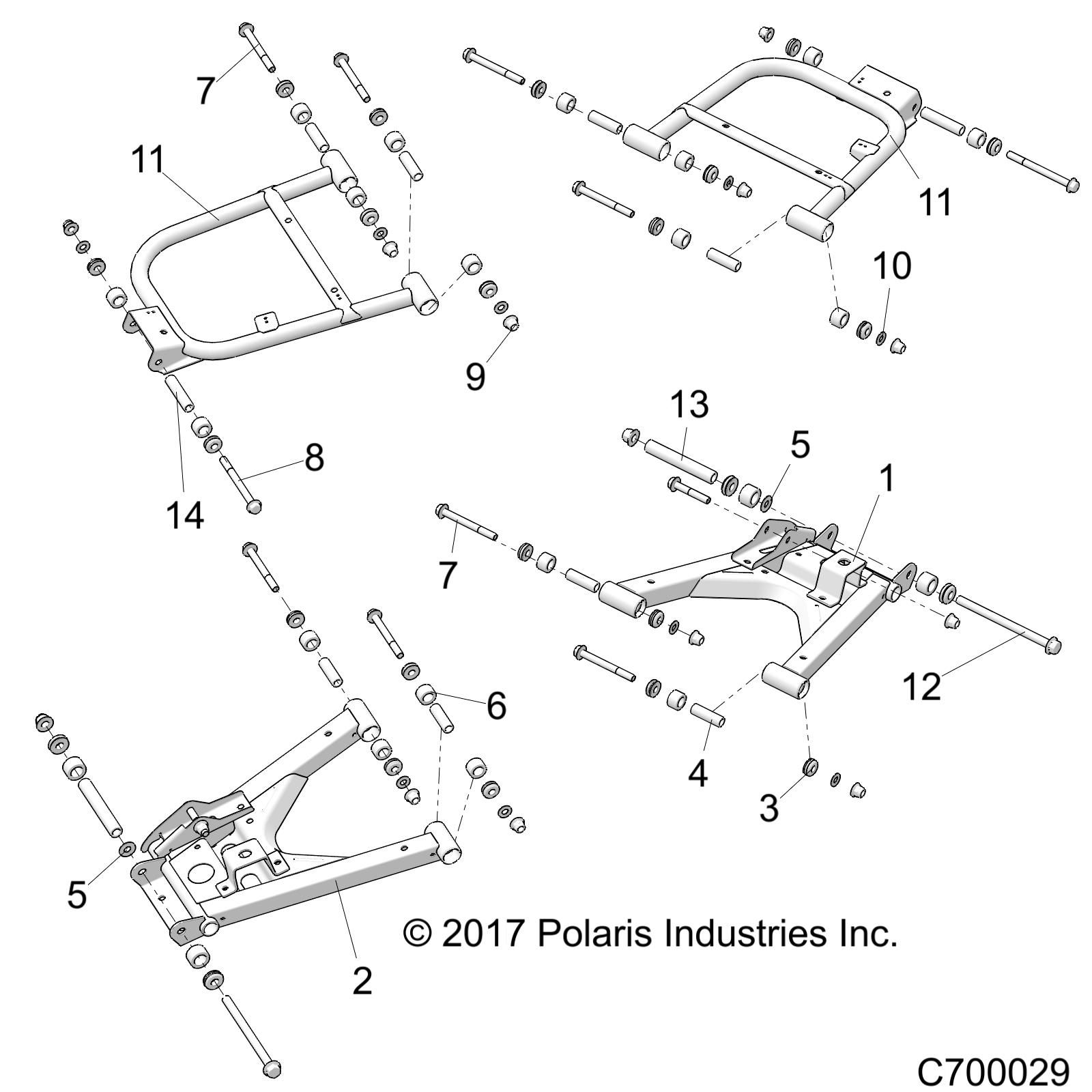 SUSPENSION REAR CONTROL ARMS POUR RANGER 1000 CREW 2024