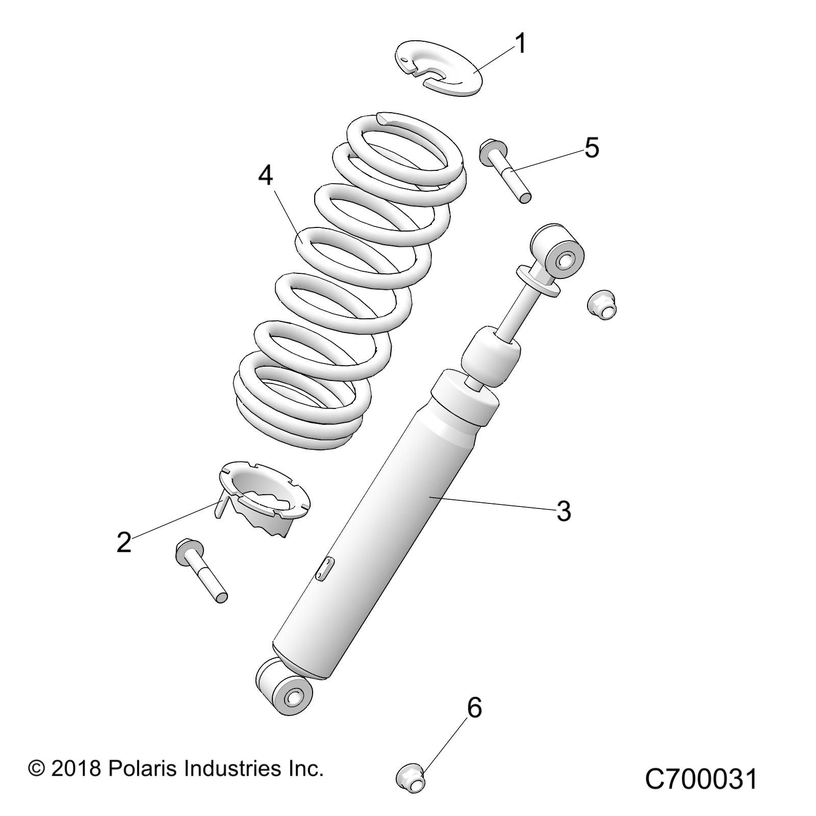 SUSPENSION FRONT SHOCK MOUNTING POUR RANGER XP 1000 NSTR EVAP R02 2023