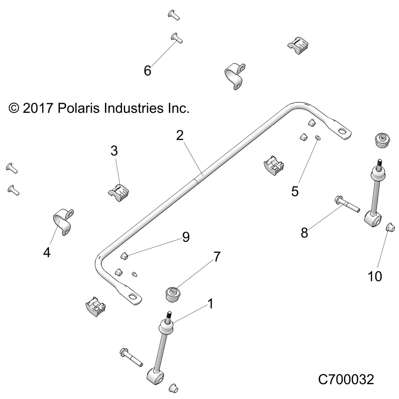 SUSPENSION FRONT STABILIZER BAR POUR RANGER CREW 1000 EPS 2023