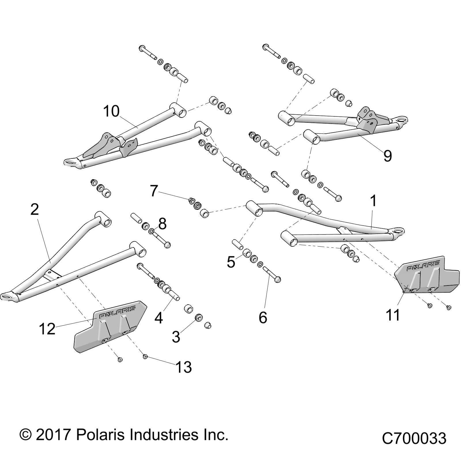 SUSPENSION FRONT CONTROL ARMS POUR RANGER CREW XP 1000 NSTR ULT BIG GAME R01 2022