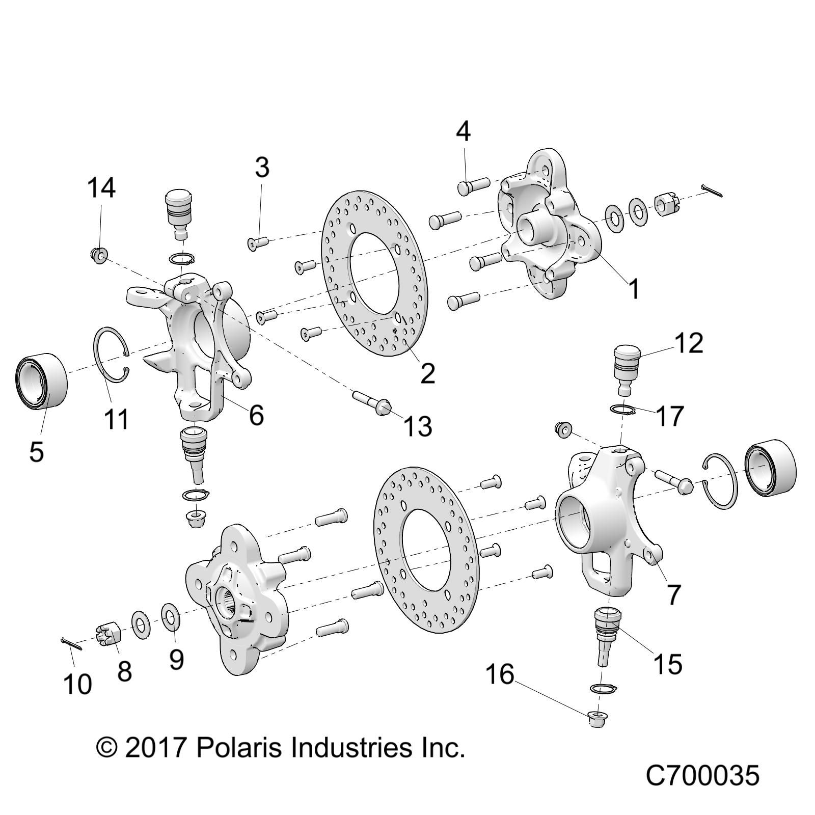 SUSPENSION FRONT HUB POUR RANGER CREW 1000 PREMIUM R02 2023