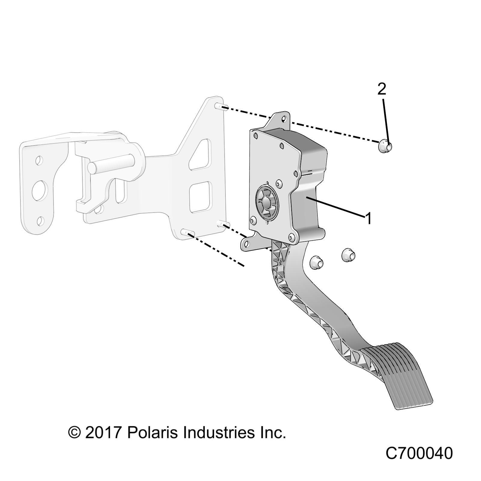 MOTEUR PEDALE DACCELERATEUR POUR RANGER 570 EPS HDPE HD 2020