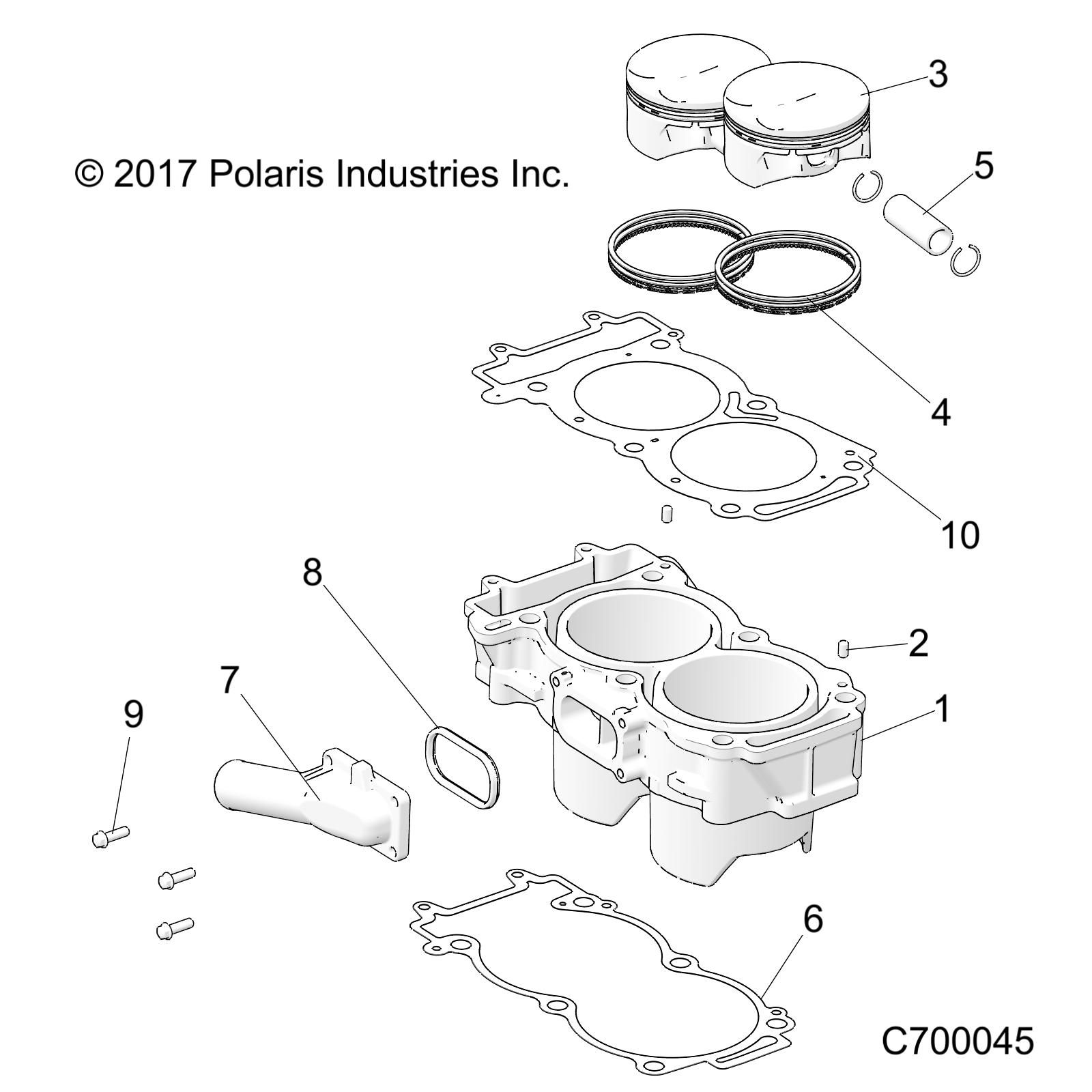 MOTEUR CYLINDRE ET PISTON POUR RZR XP 1000 SPORT R01 2023