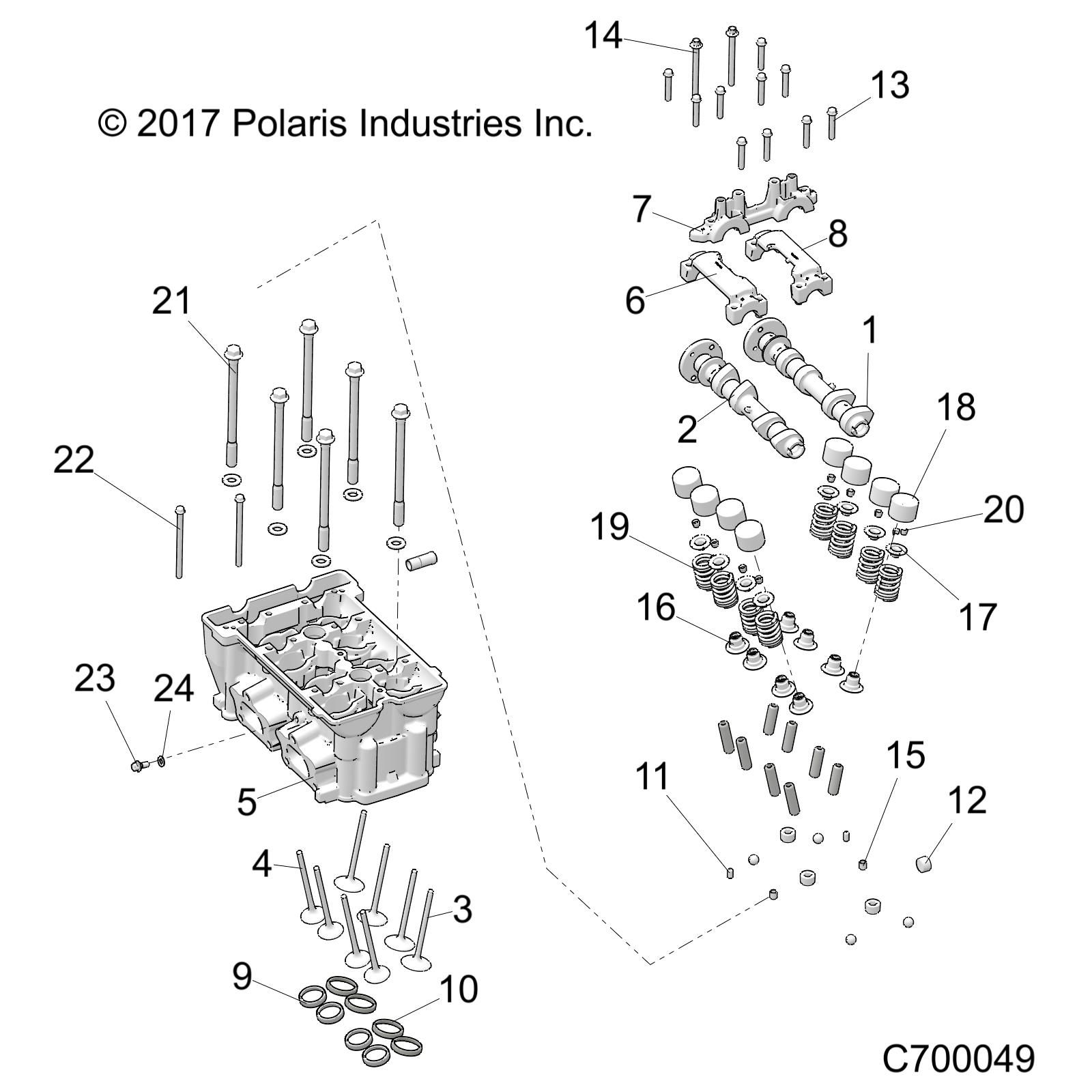 MOTEUR TETE DE CYLINDRE ET SOUPAPES POUR RANGER XP 1000 NSTR FACTORY CHOICE 2019