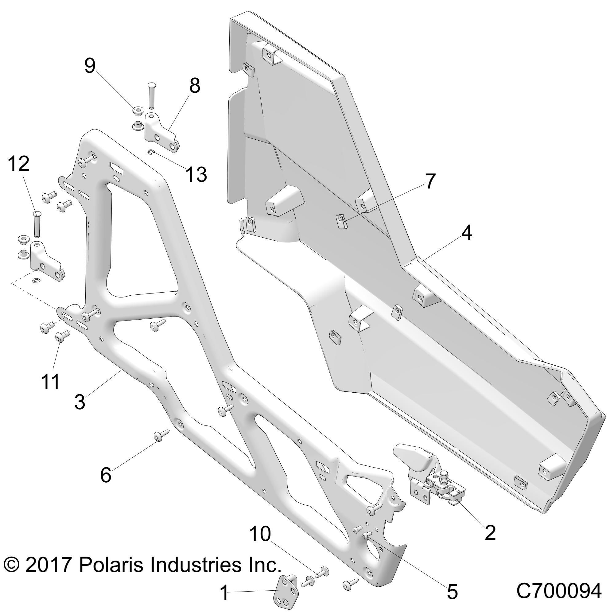 CARROSSERIE PORTE POUR RZR RS1 2020