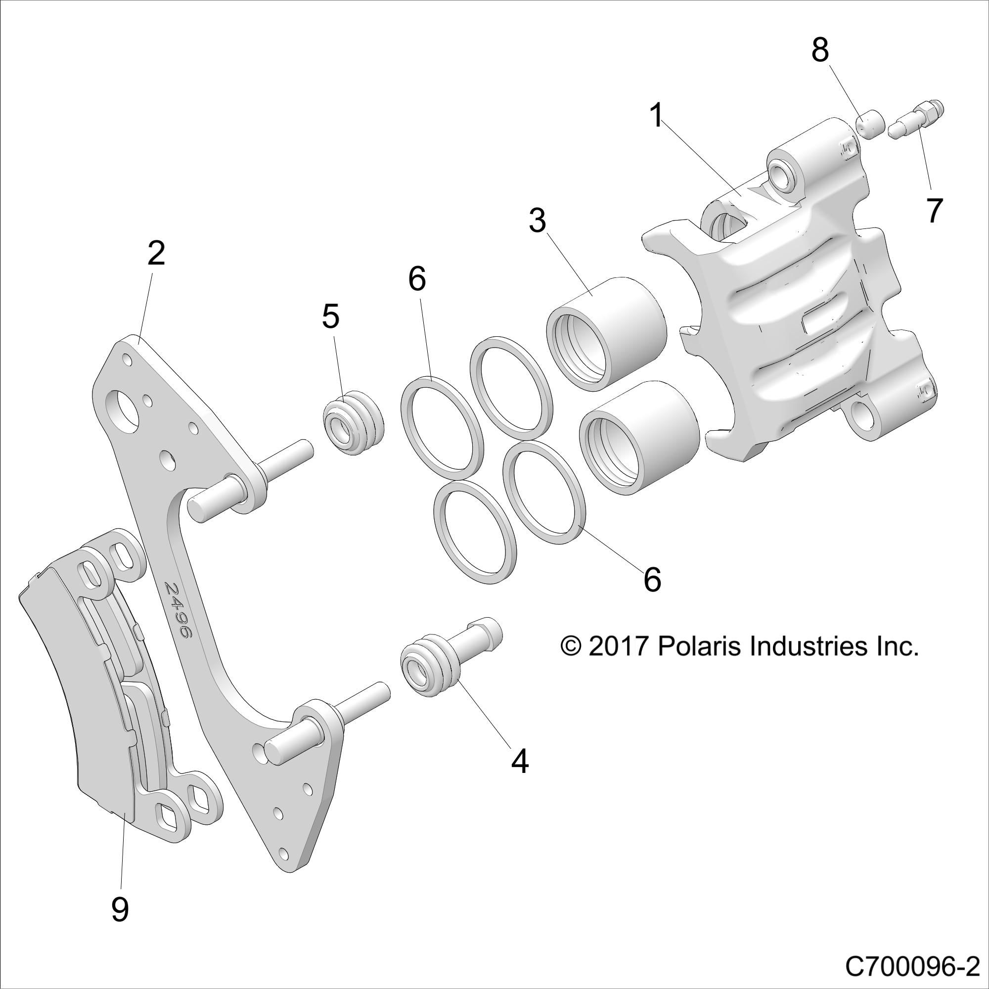 FREINS ETRIER AVANT POUR RZR XP 1000 PREMIUM R01 2023