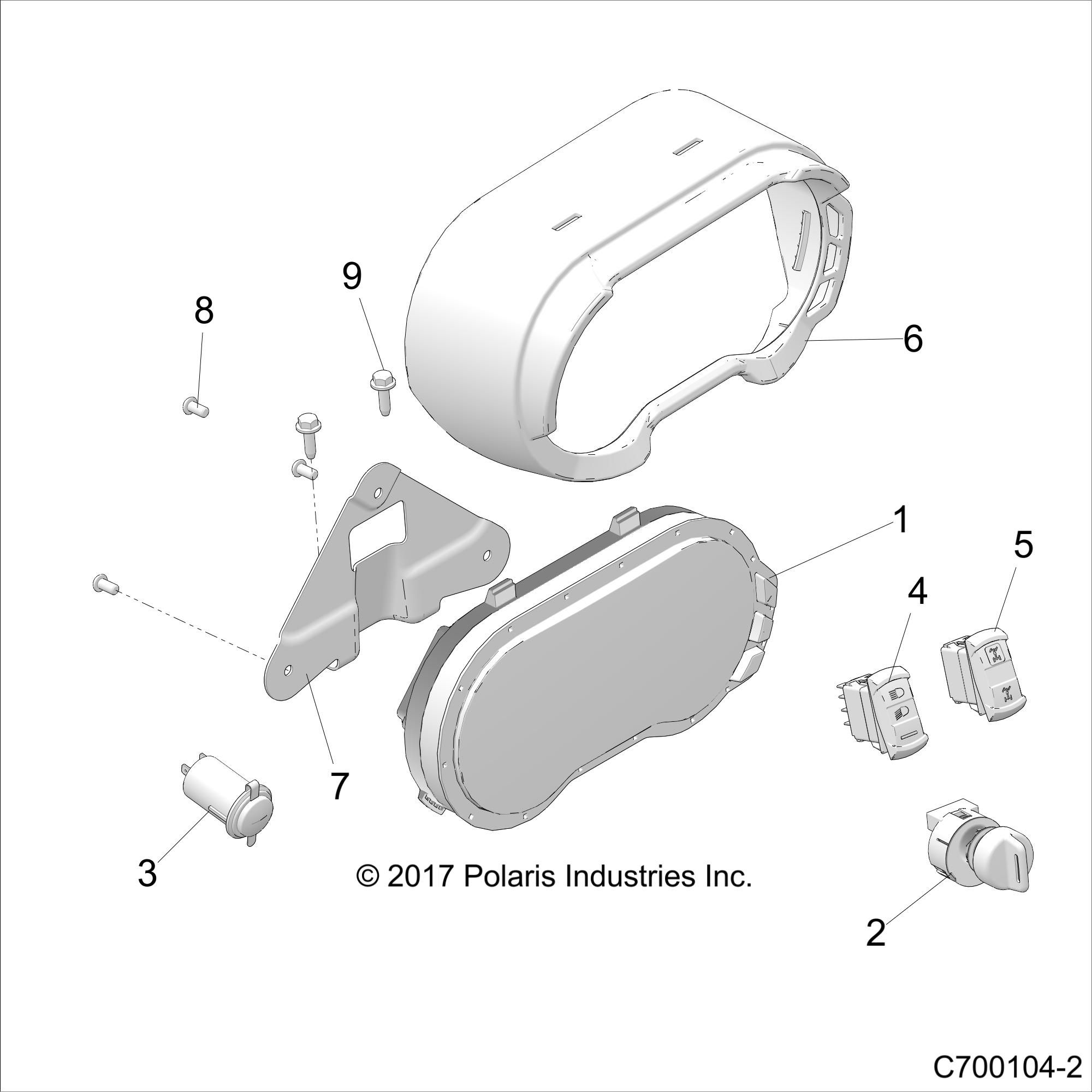 ELECTRIQUE INSTRUMENTS DU TABLEAU DE BORDS ET CONTROLEURS POUR RZR RS1 EPS 2022