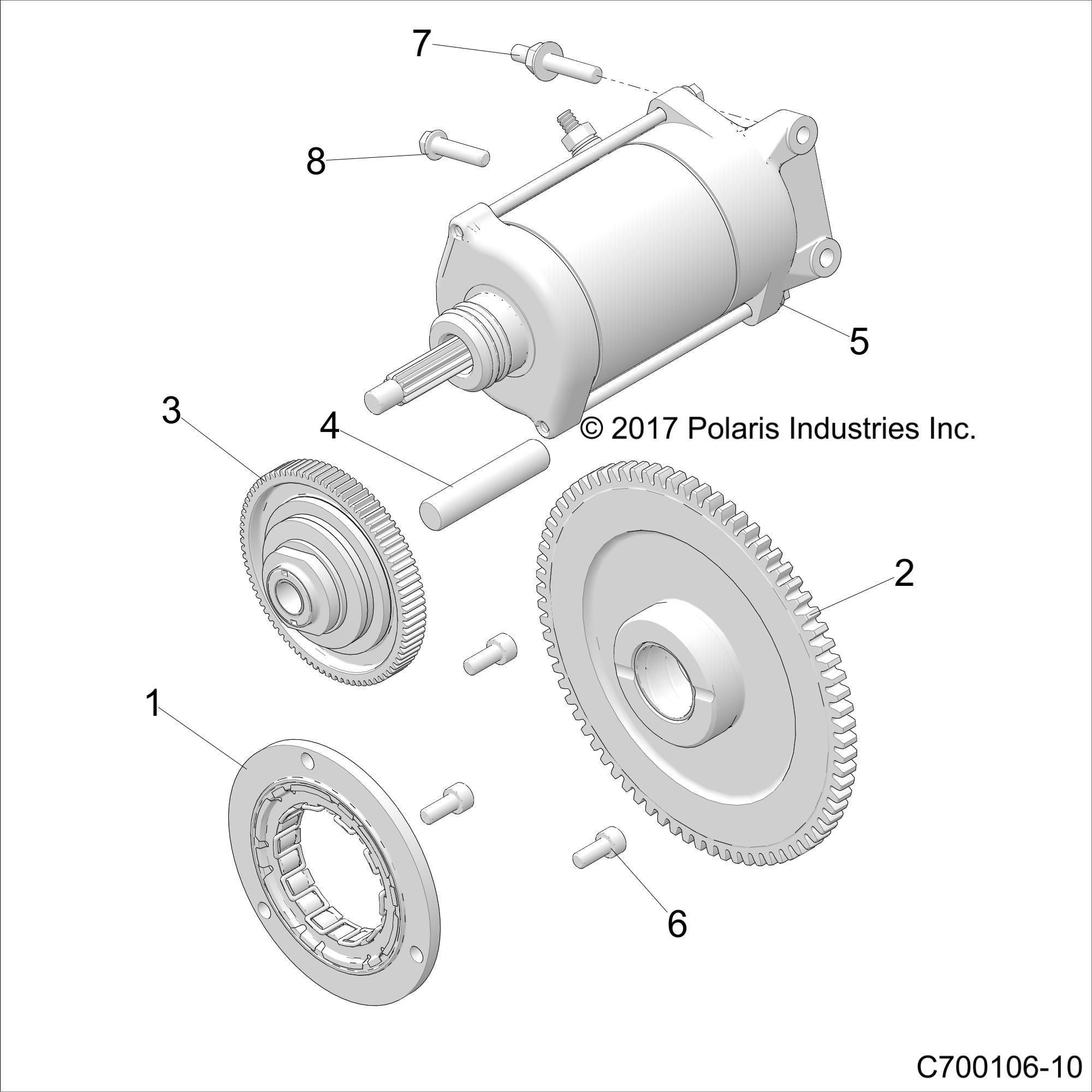 MOTEUR STARTER POUR RZR 64 XP4 1000 MD 2021