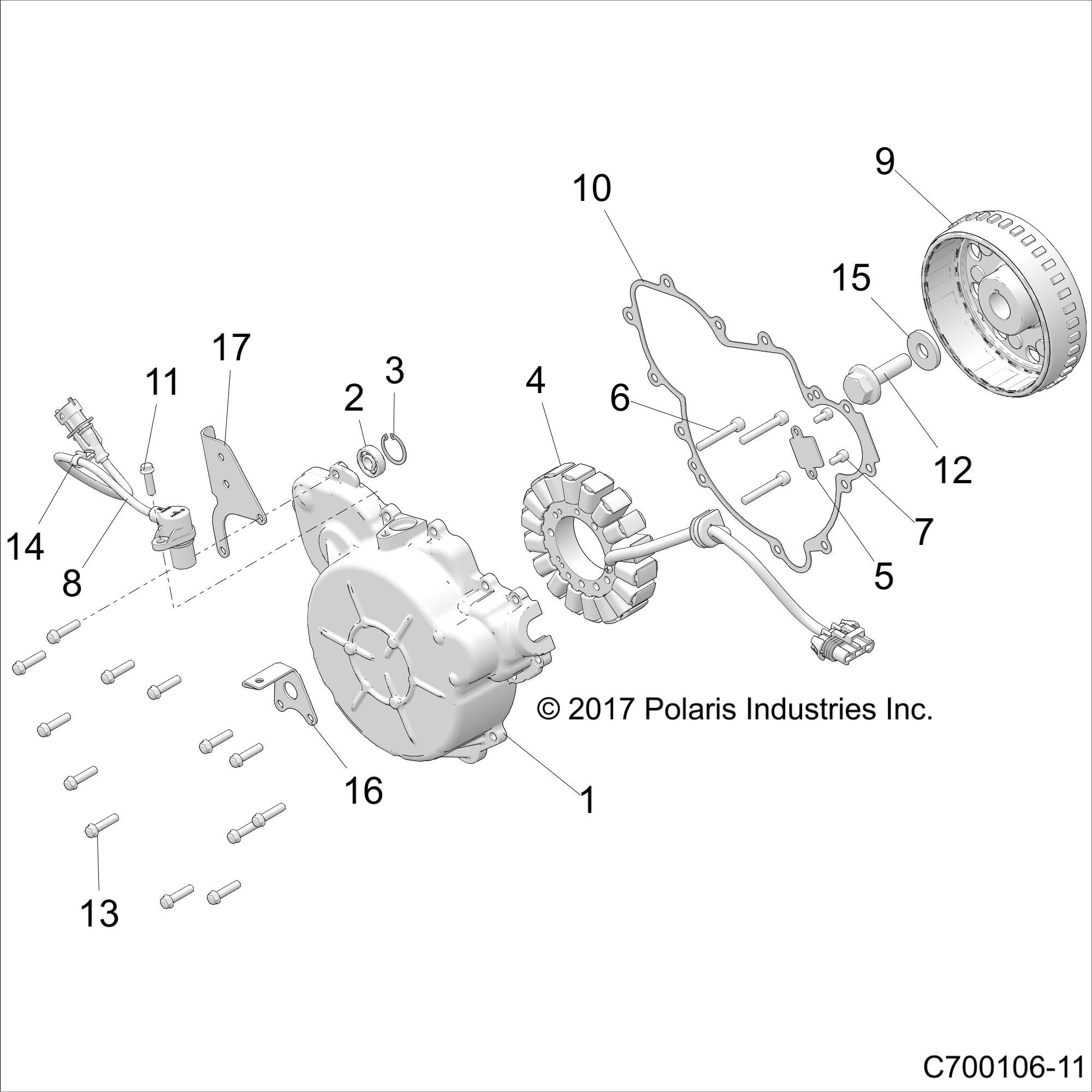 MOTEUR STATOR ET VOLANT MOTEUR POUR RZR RS1 EPS 2022