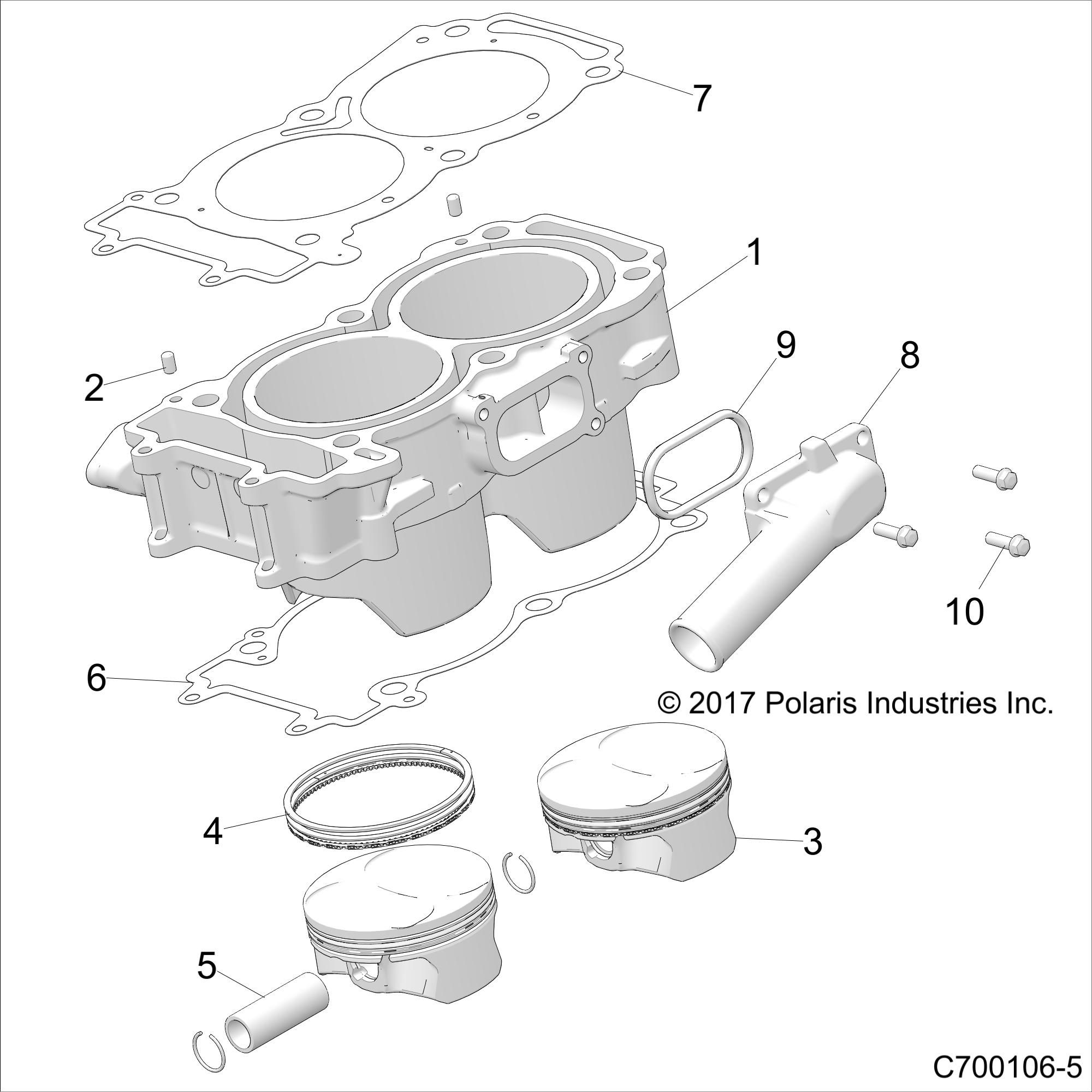 MOTEUR CYLINDRE ET PISTON POUR RZR RS1 EPS 2022