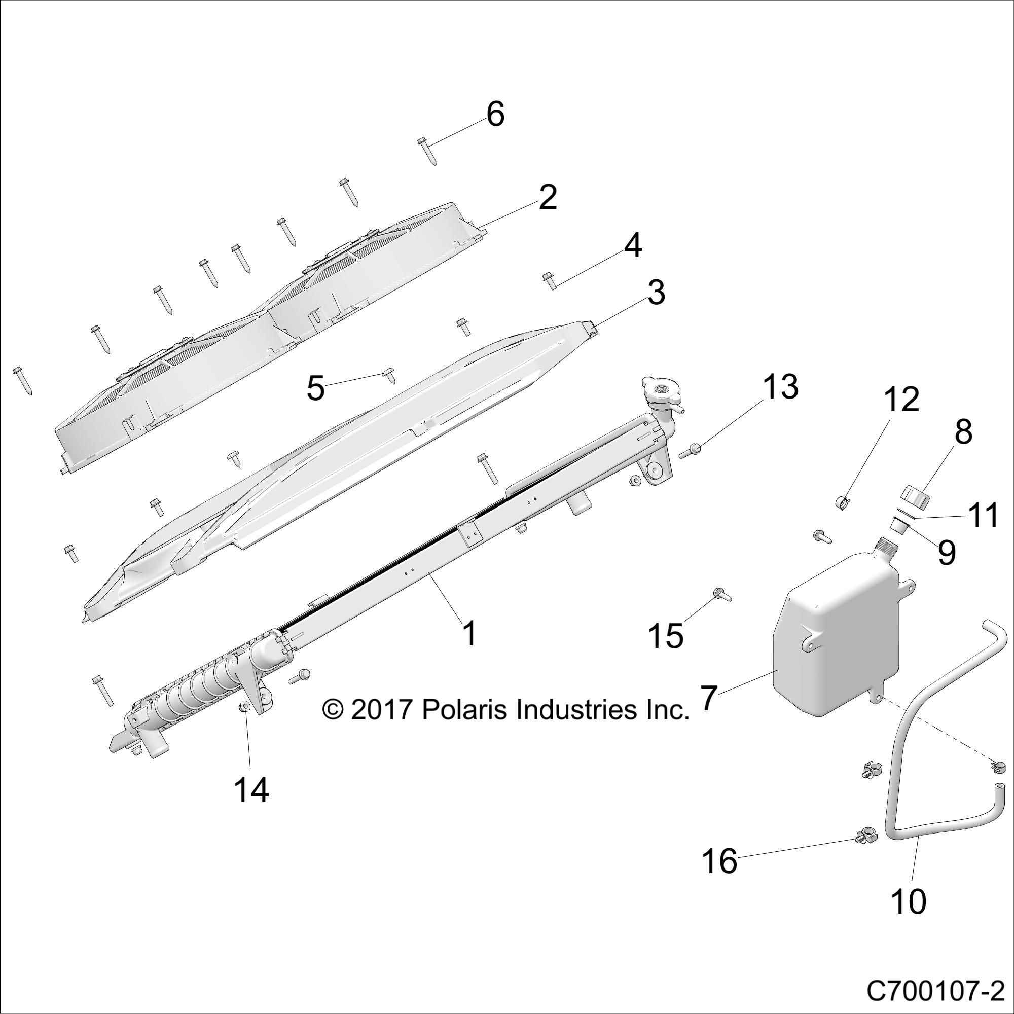 ENGINE COOLING RADIATOR MOUNTING POUR RZR RS1 EPS 2022