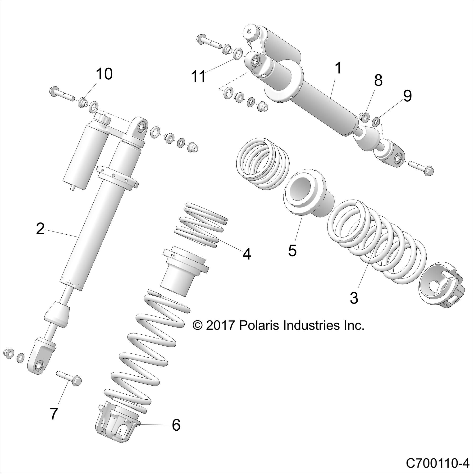 SUSPENSION MONTAGE AMORTISSEUR AVANT POUR RZR RS1 2020