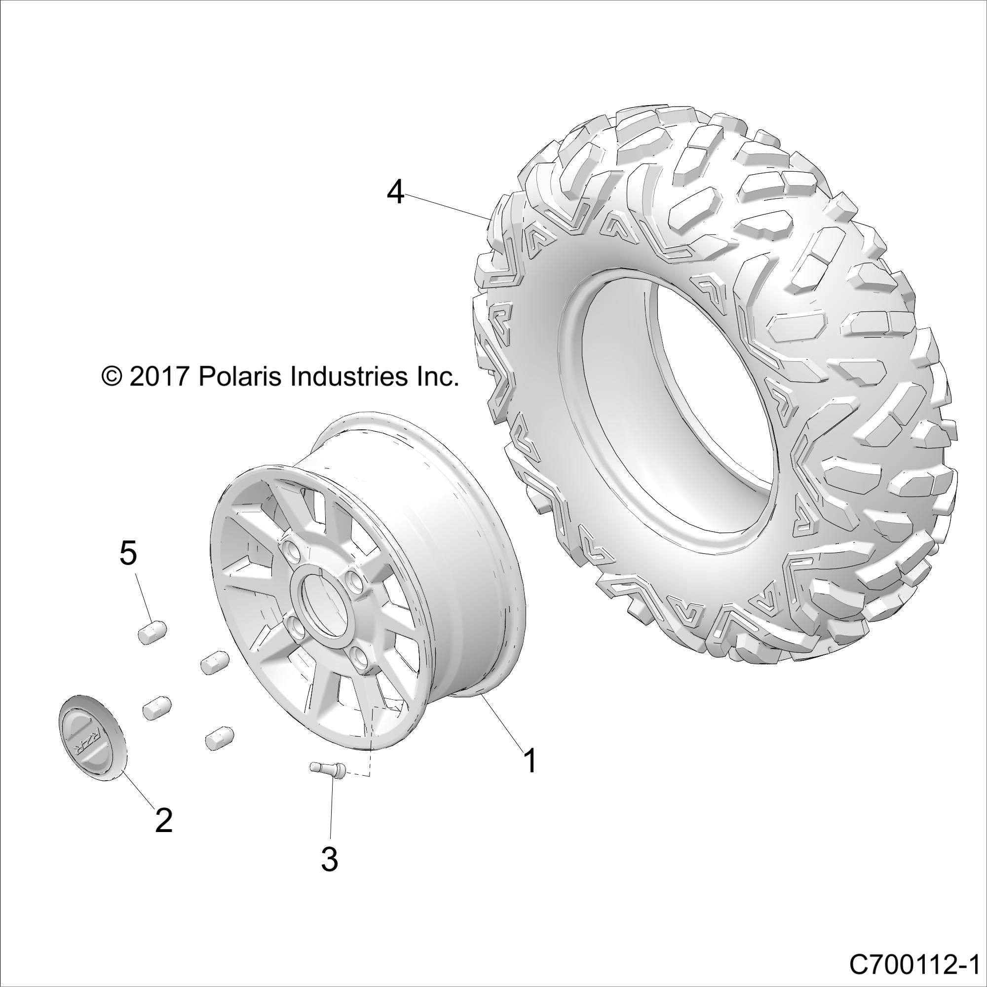 ROUES ROUES AVANT POUR RZR XP 4 1000 PREMIUM EVAP R01 2024