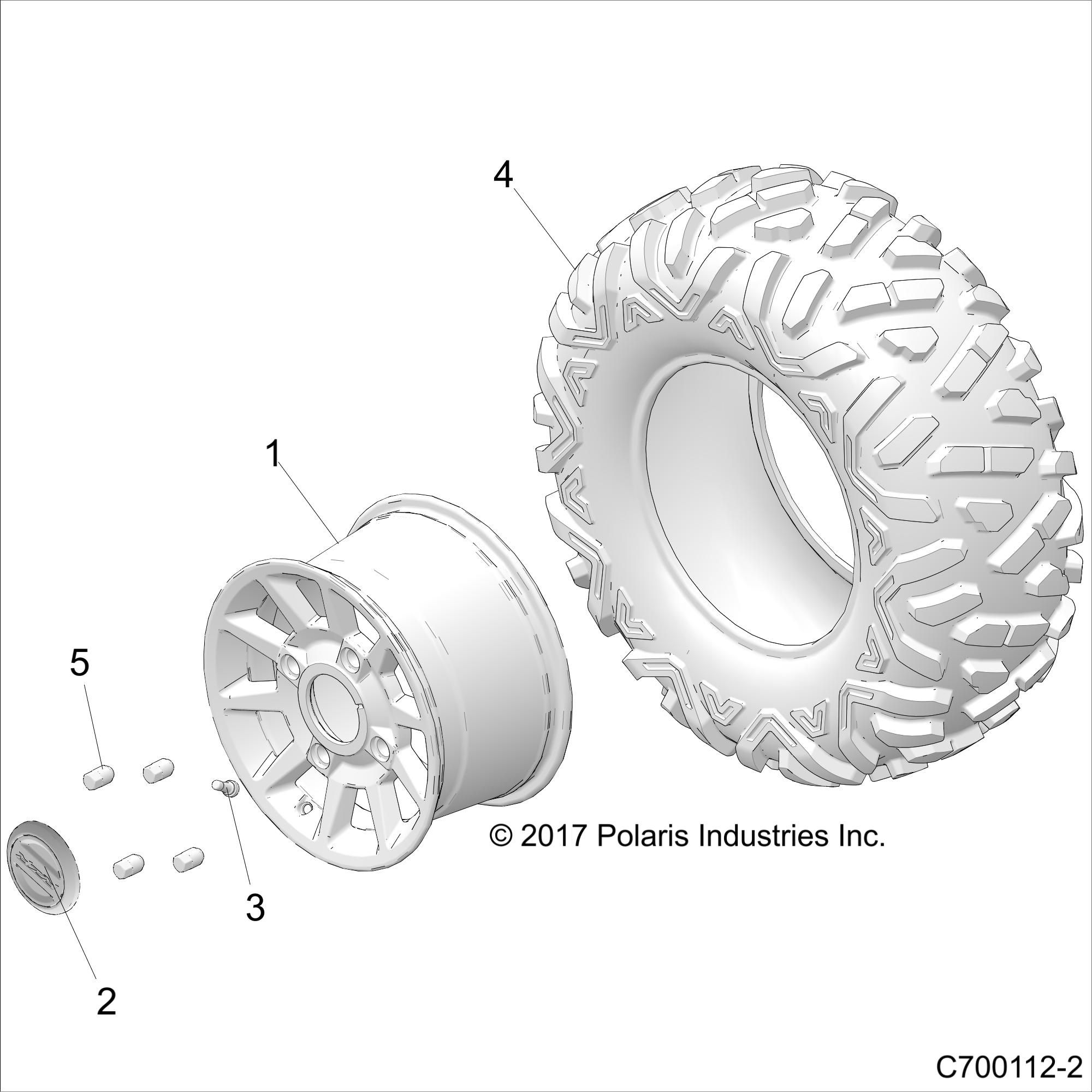 ROUES ROUES ARRIERE POUR RZR XP 4 1000 PREMIUM EVAP R01 2024