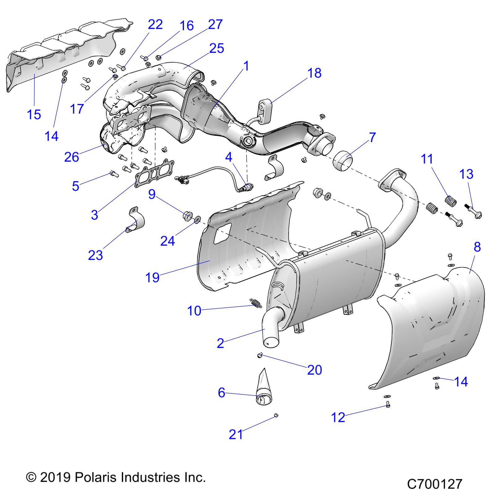 MOTEUR SYSTEME DECHAPPEMENT POUR RANGER CREW XP 1000 HIGH LIFTER 2022