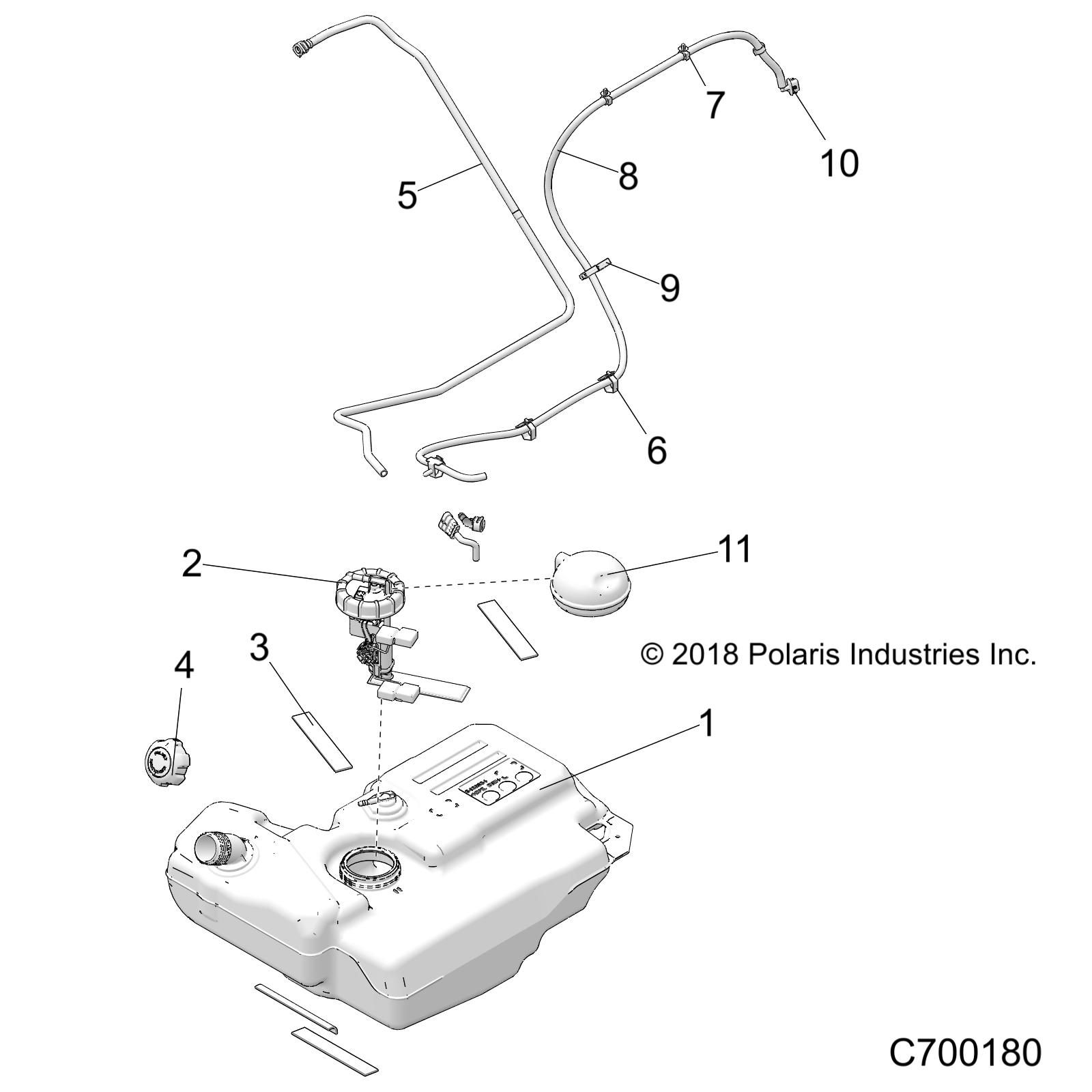 CARROSSERIE RESERVOIR DE CARBURANT POUR GENERAL 1000 EPS EU TR ZUG MD 2019
