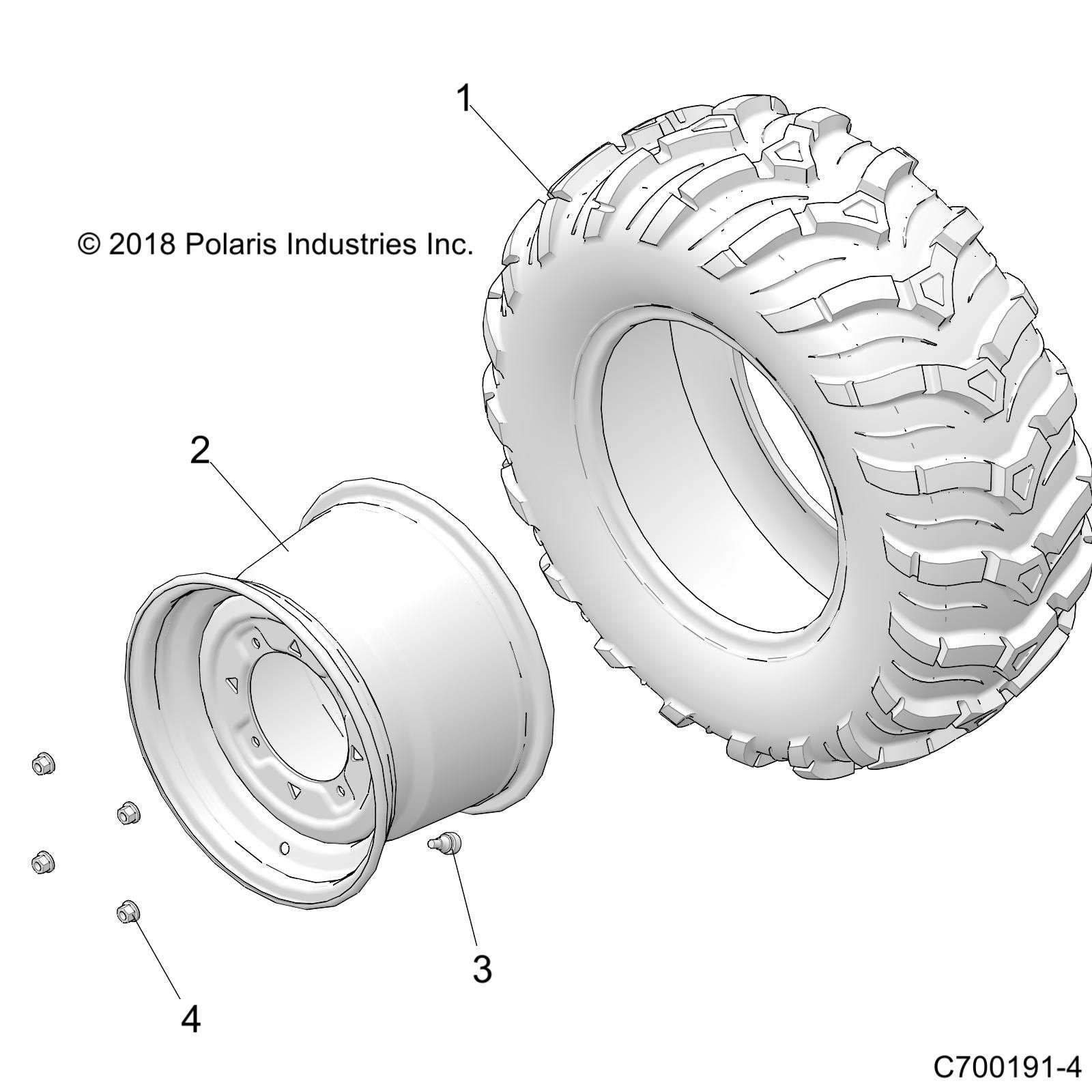 ROUES ROUES ARRIERE POUR RZR 570 3PC 2020