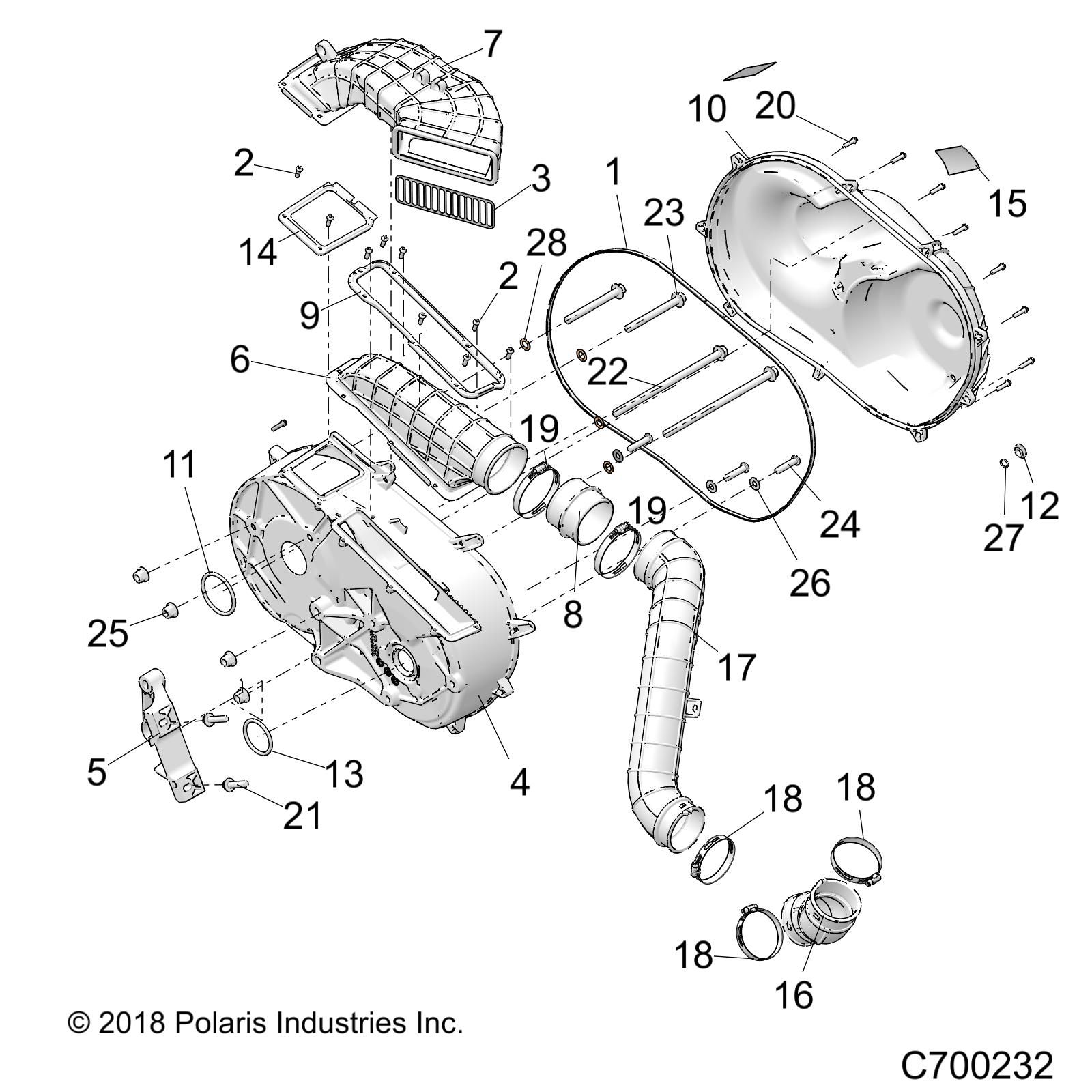 TRANSMISSION CARTER DEMBRAYAGE POUR RANGER XP 1000 BIG GAME EVAP 2021