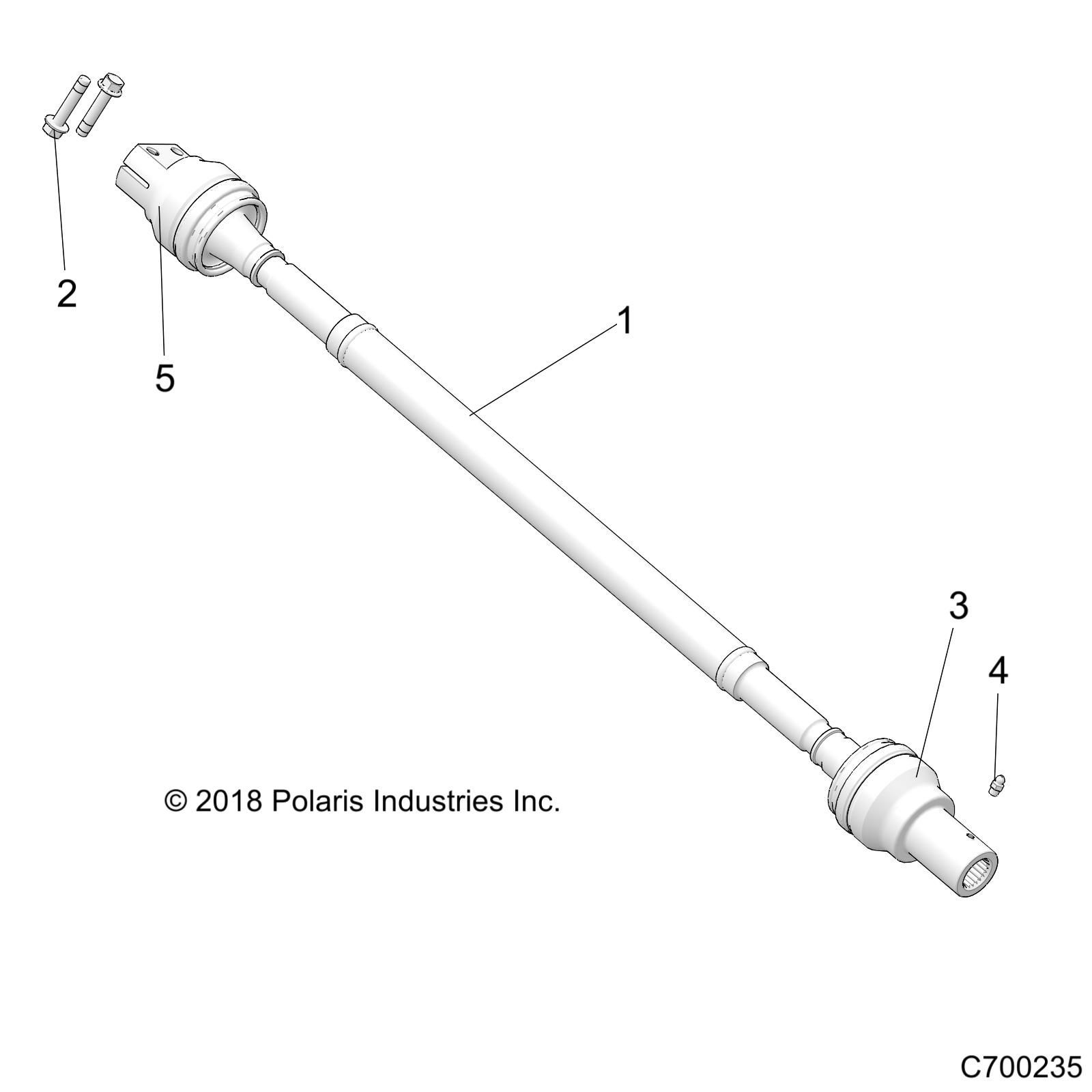 TRANSMISSION ARBRE PROPULSION ARRIERE POUR RANGER 1000 PS HD 2022