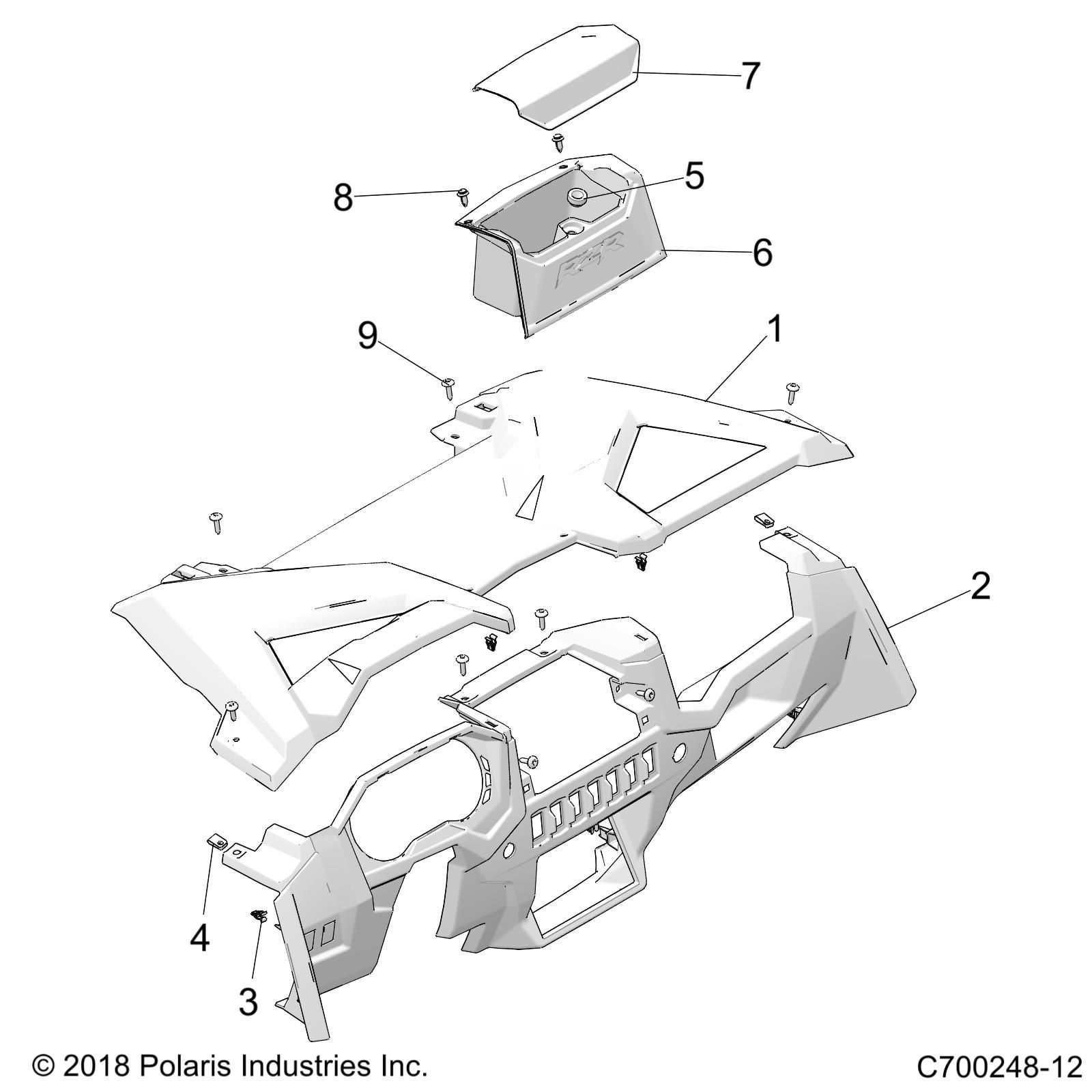 CARROSSERIE TABLEAU DE BORDS POUR RZR XP 1000 SP EVAP 2022