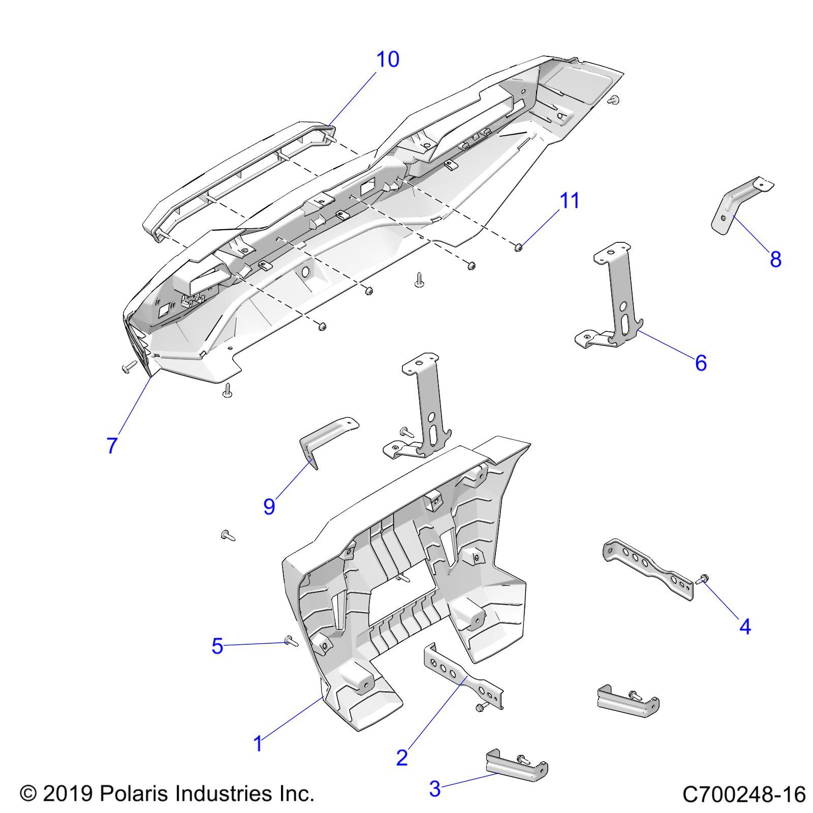 CARROSSERIE PARE CHOC ARRIERE POUR RZR XP 1000 HIGH LIFTER 2021